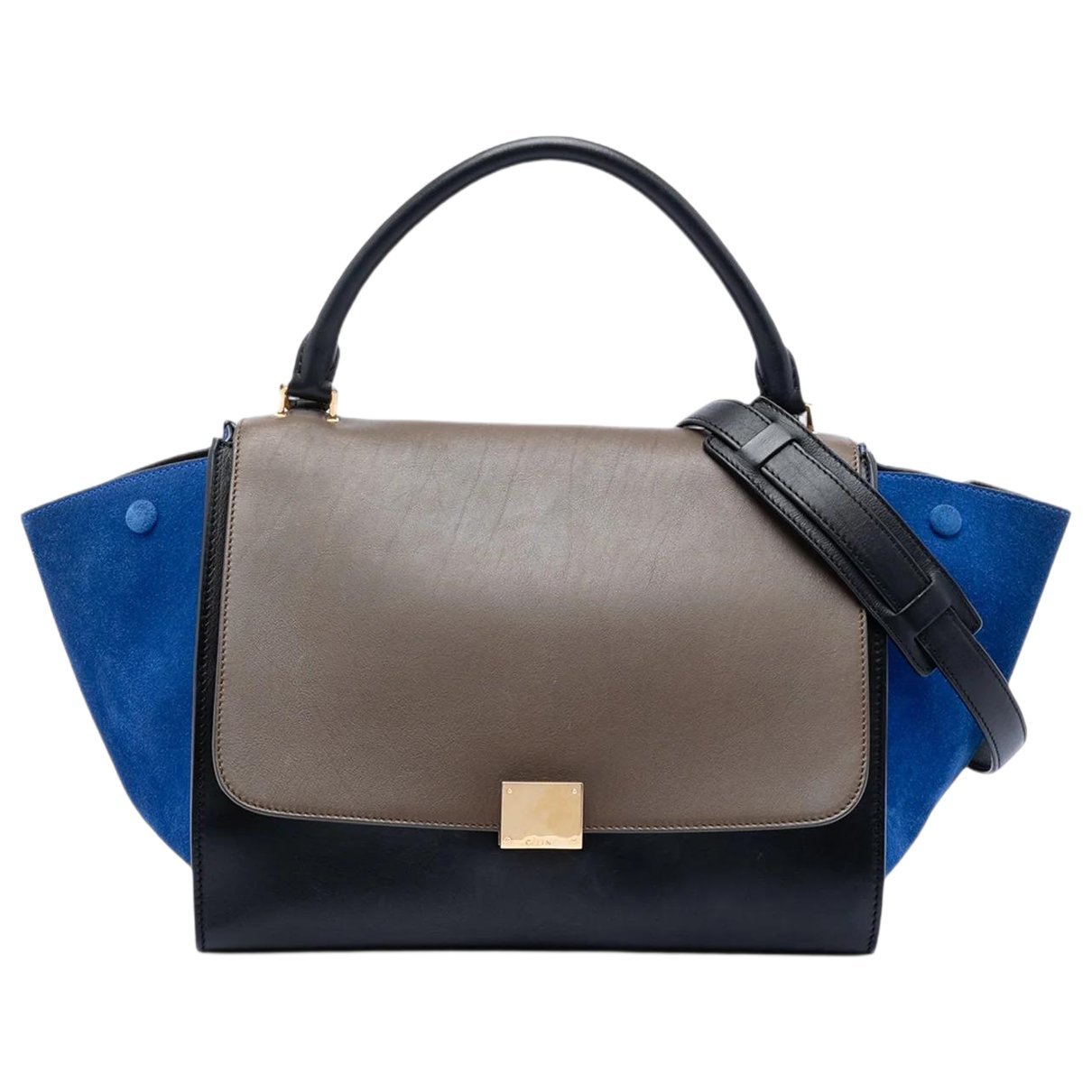 Trapèze leather satchel