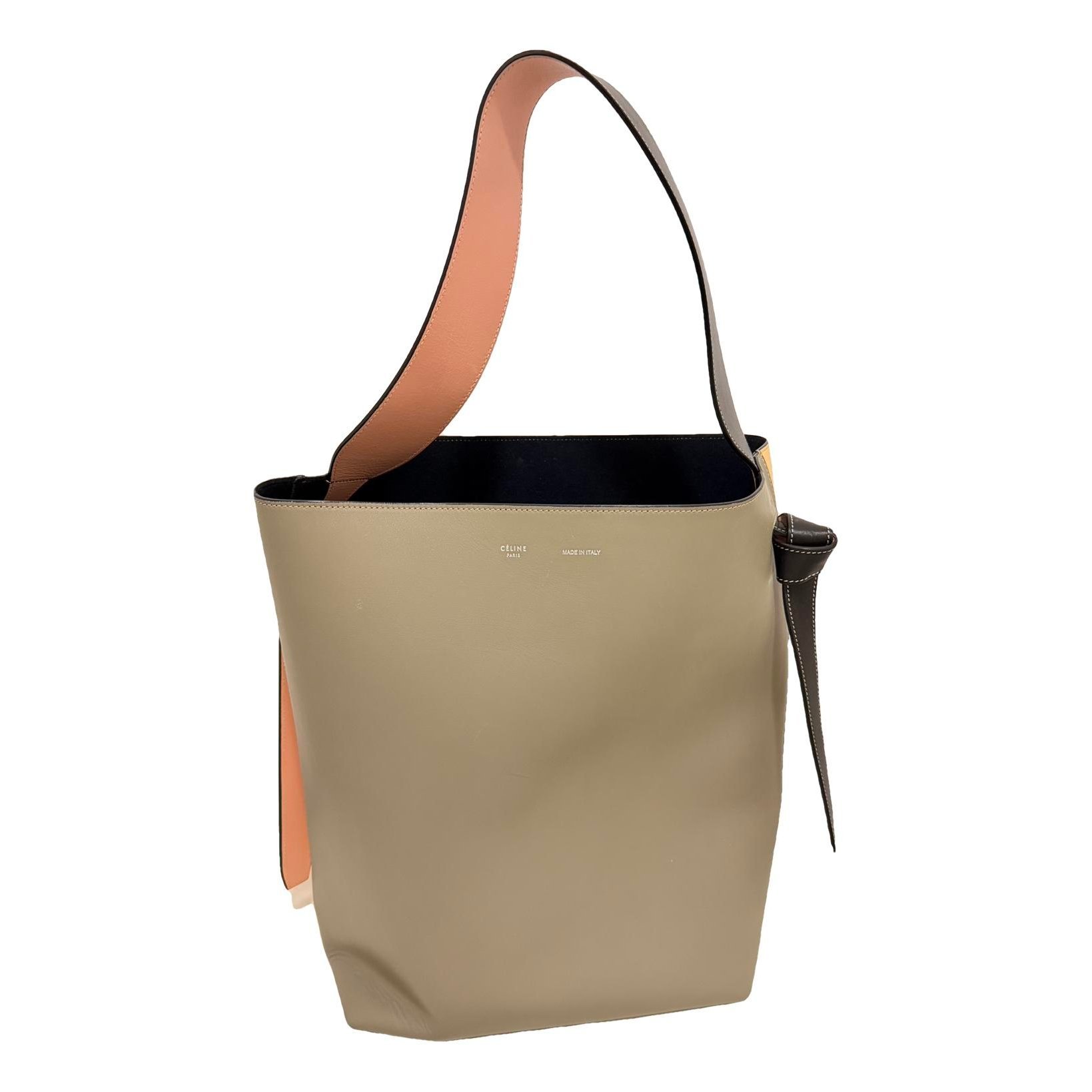 Twisted leather tote