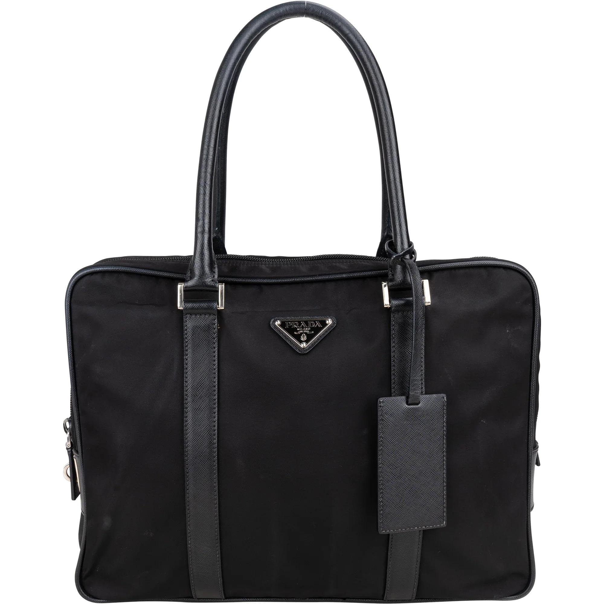 Triangle leather satchel