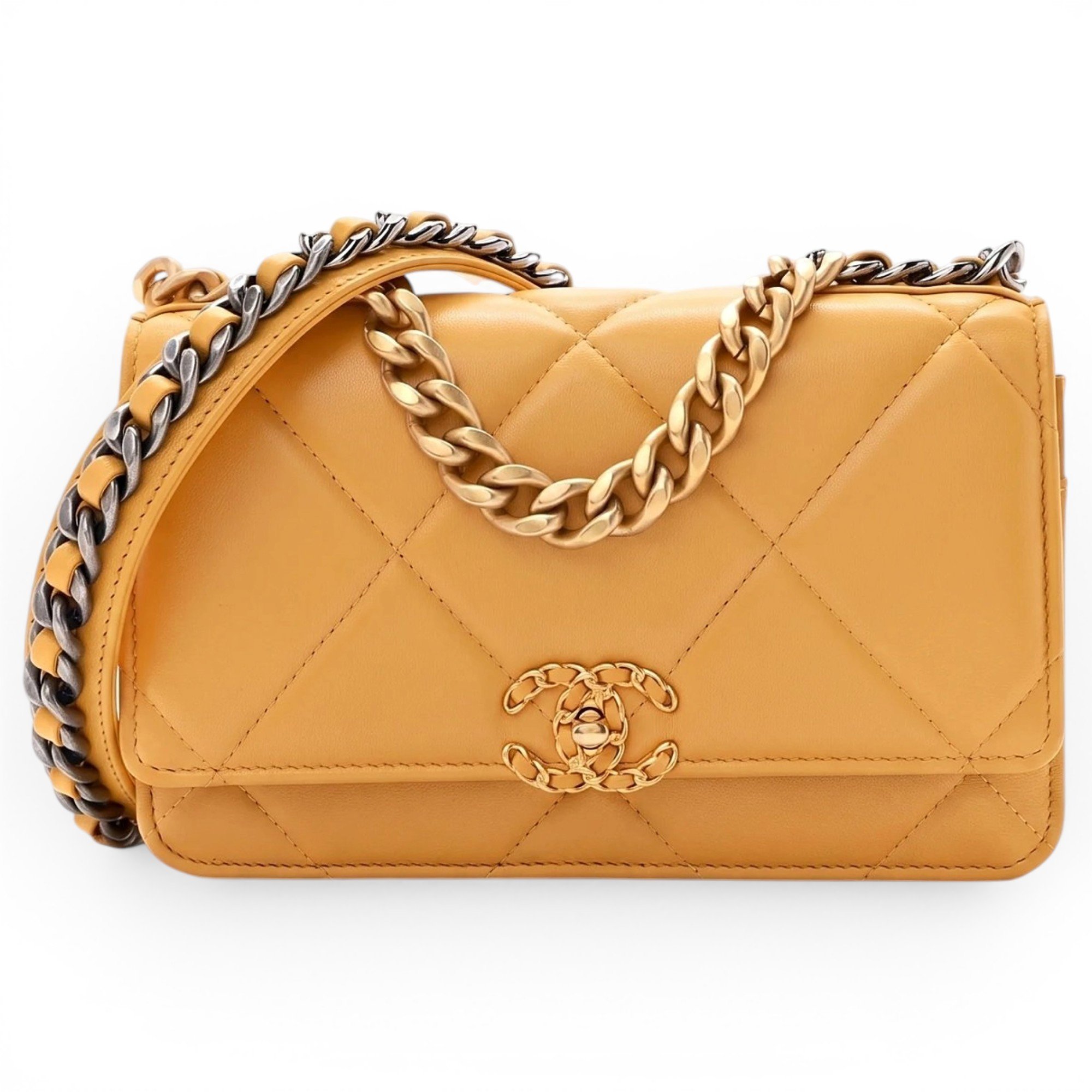 Wallet On Chain Chanel 19 leather handbag