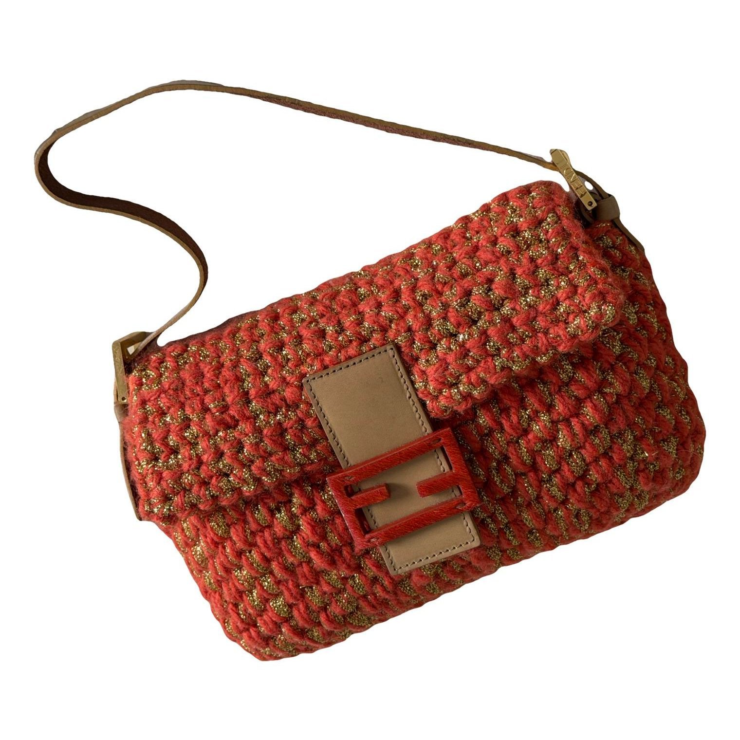 Baguette wool clutch bag