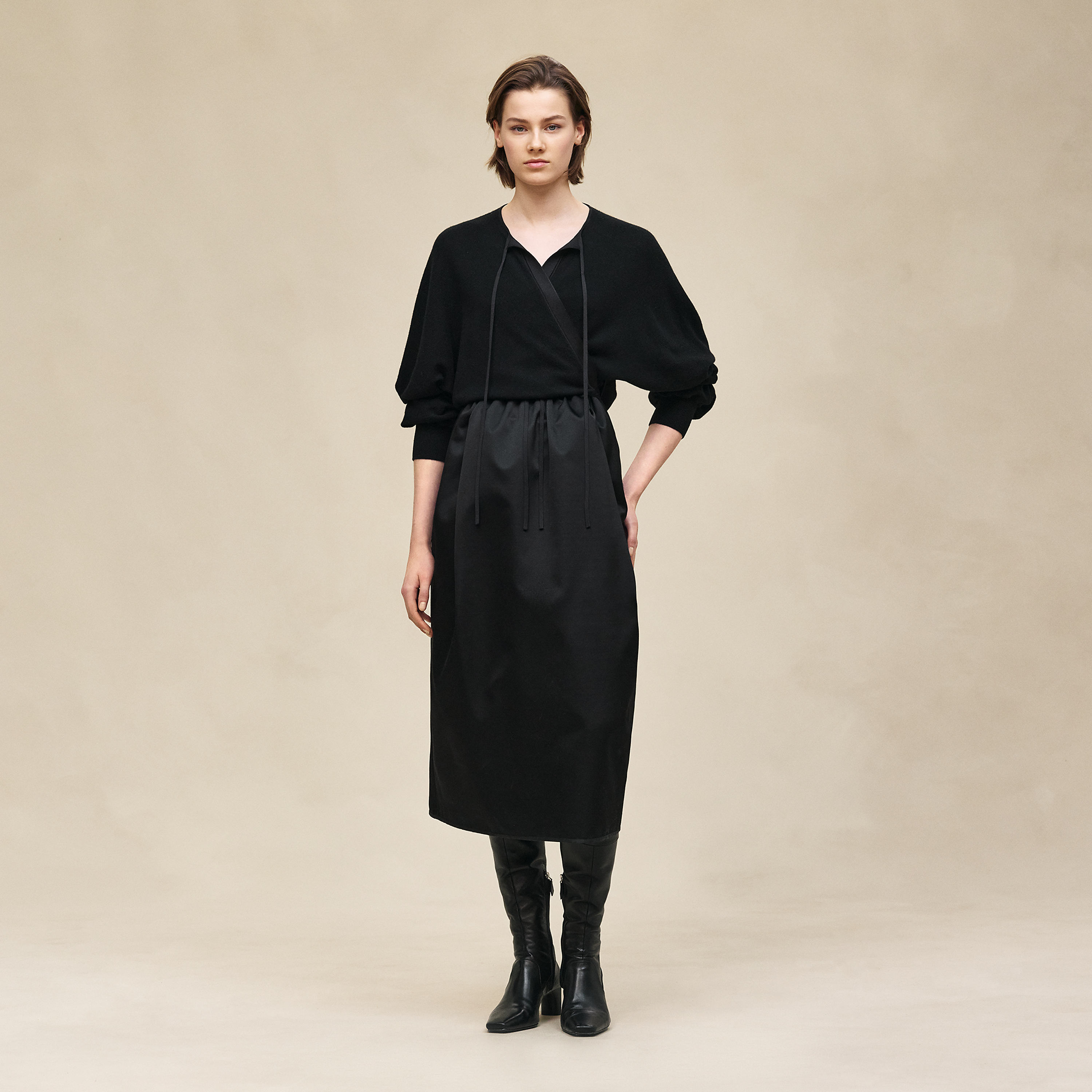 Wrap cashmere cardigan