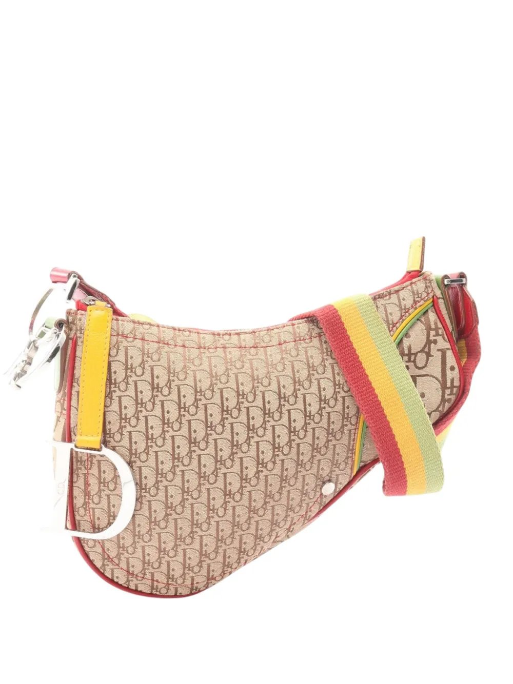 20th Century Diorissimo Canvas Rasta Saddle crossbody bag