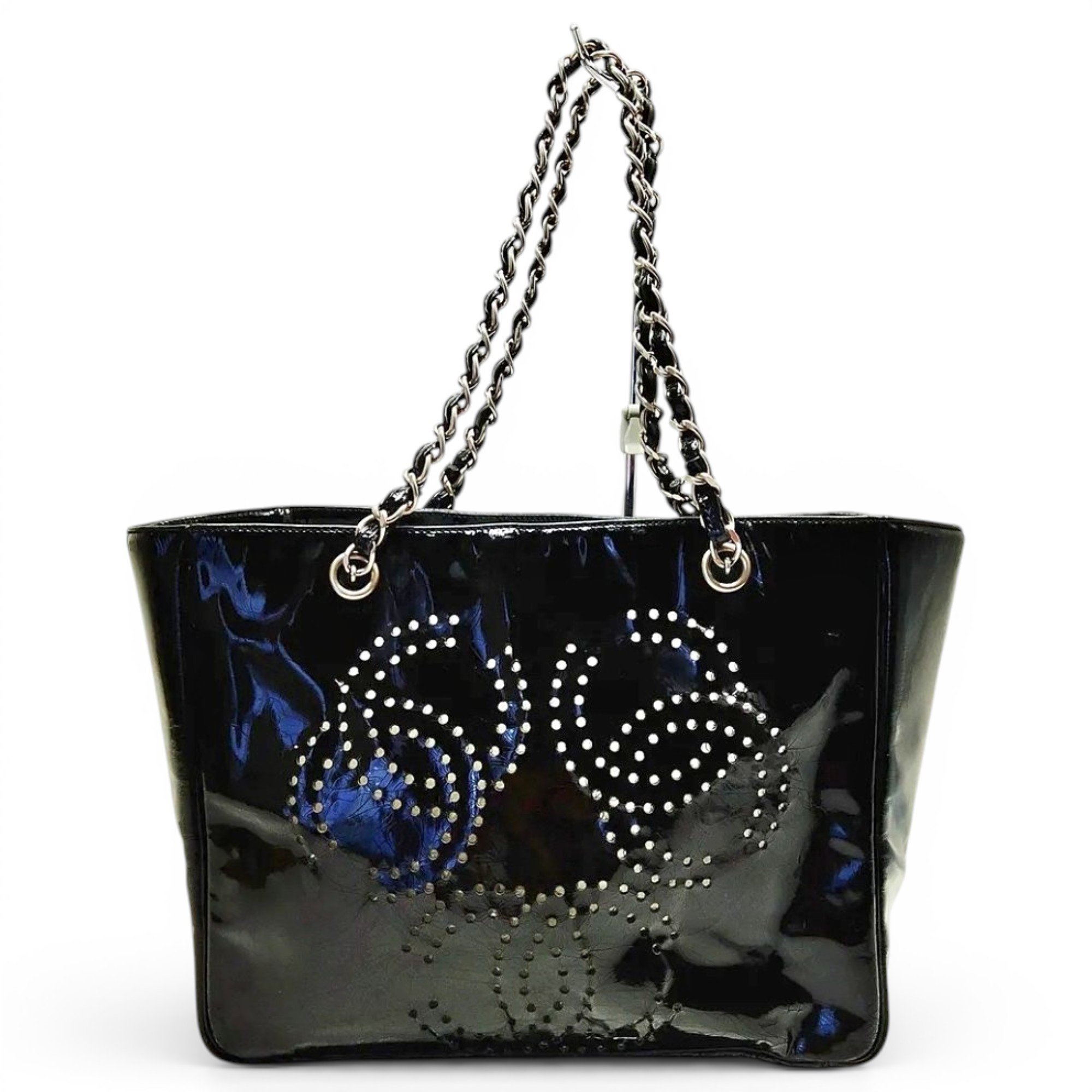 Vintage CC Chain leather tote
