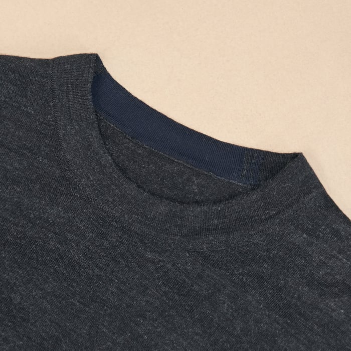 Anthracite Jersey Con Cuello Redondo "Détail H"