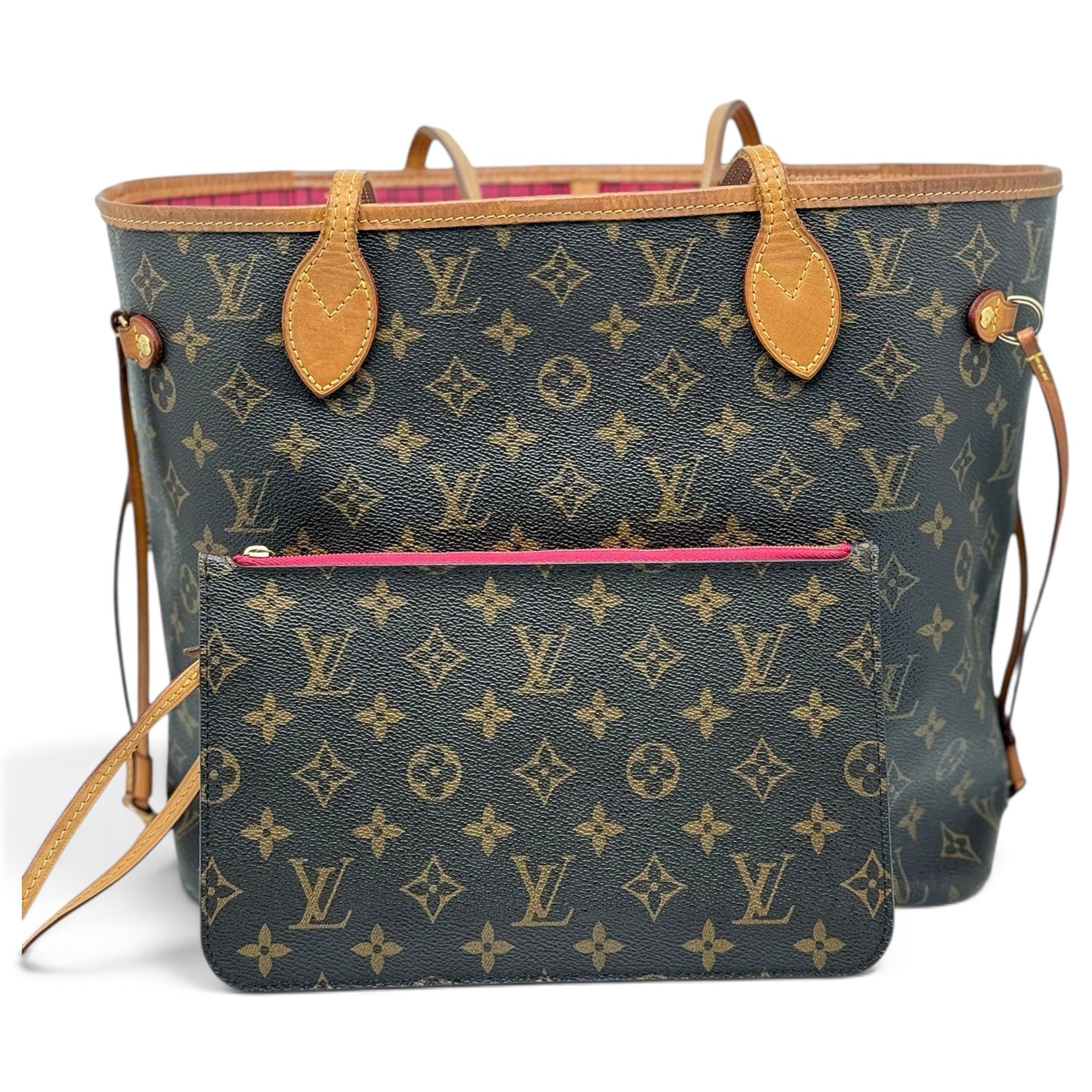 Louis Vuitton Neverfull leather handbag