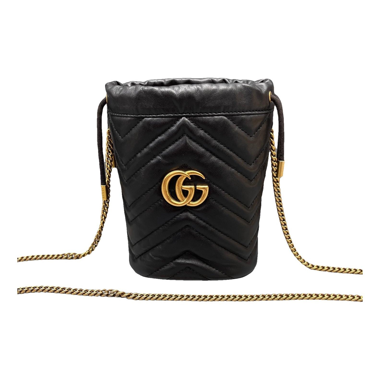 GG Marmont Chain Bucket leather handbag