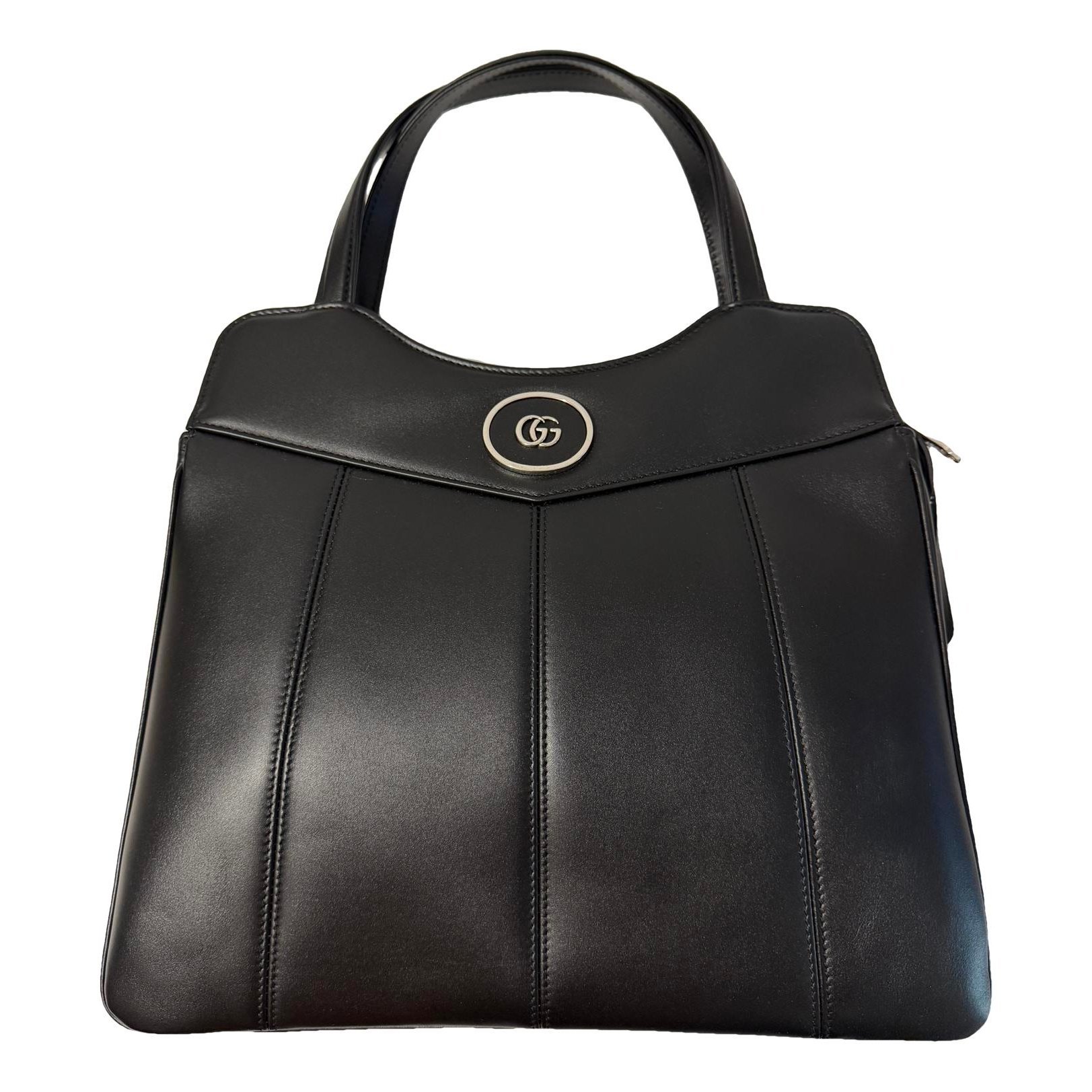 Leather clutch bag