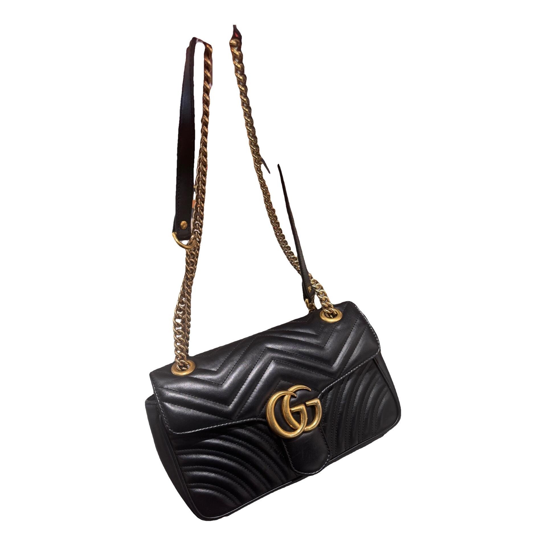 GG Marmont Flap leather crossbody bag