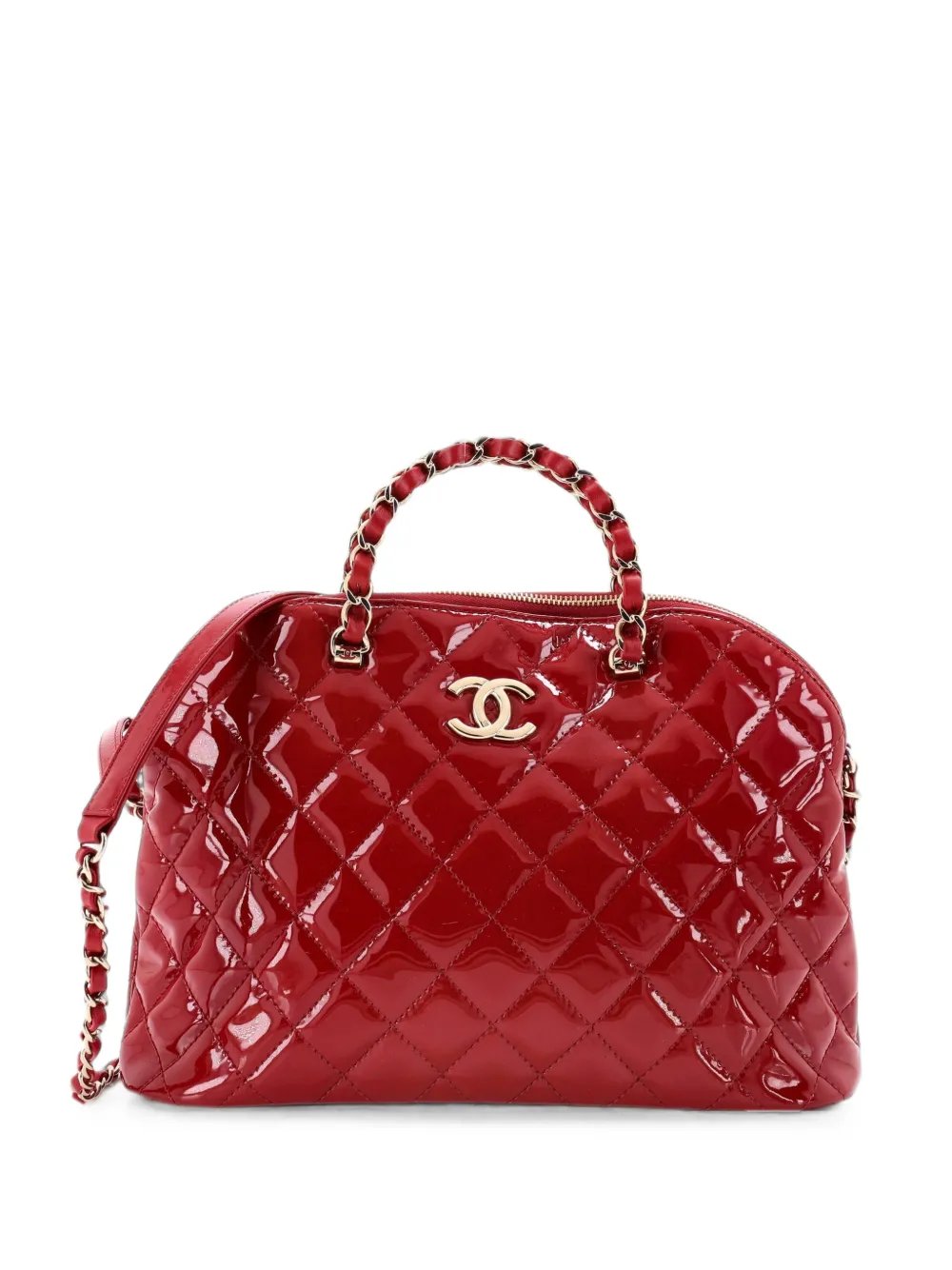 Coco Top Handle Shopping Bag Quilted Patent Small shoulder bag
