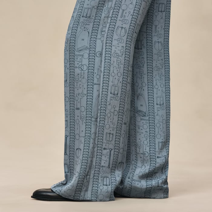Bleu Adriatique "Cahier Du Colporteur" Pants