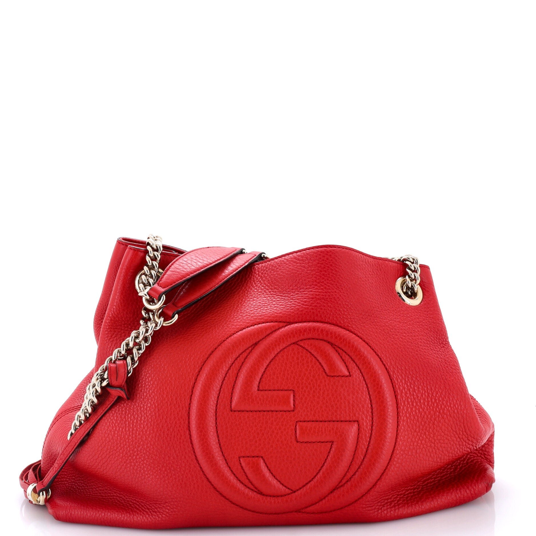 Soho Chain Strap Shoulder Bag Leather Medium