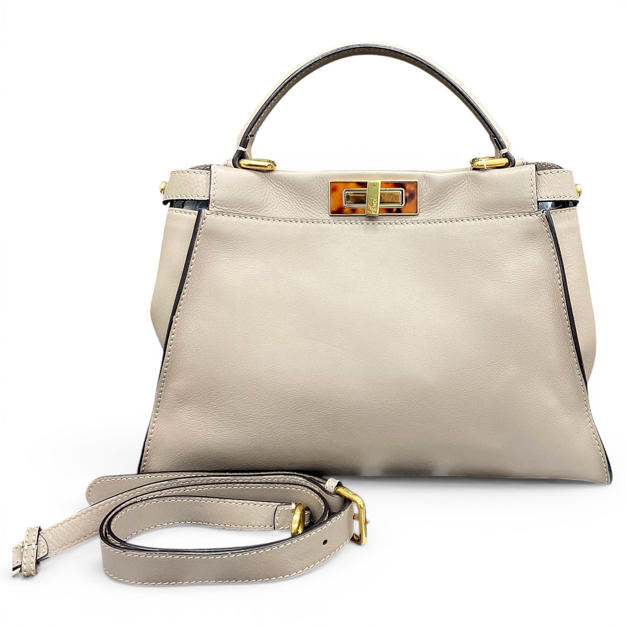 Peekaboo leather handbag