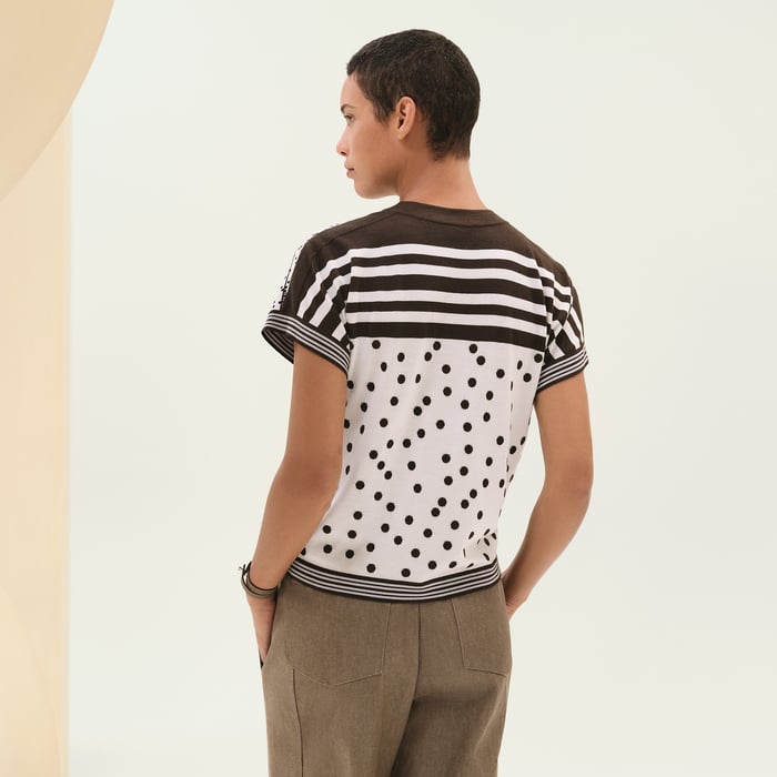 Blanc Cassé "Garde-robe Pop" Short-sleeve Twillaine Sweater