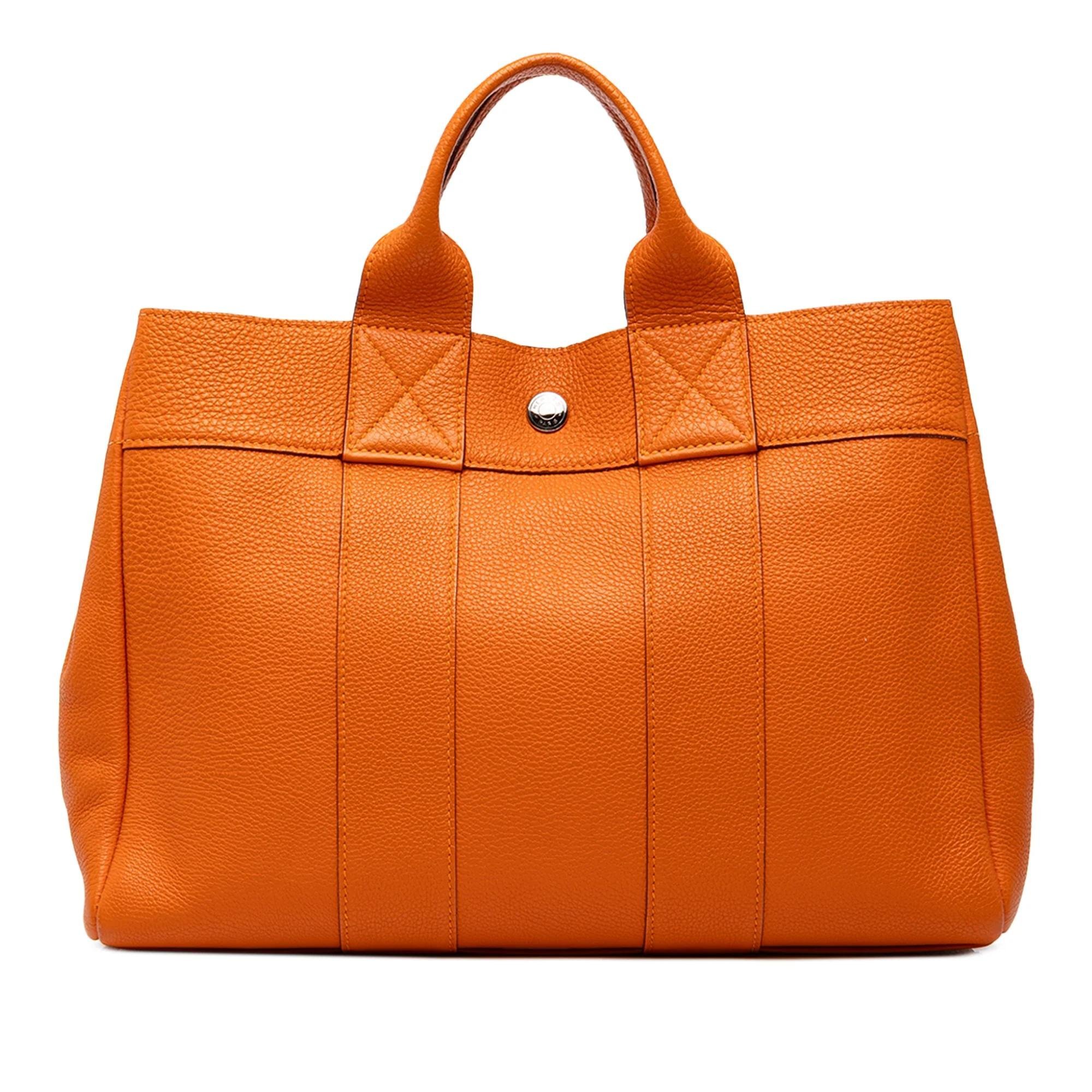 Hermes Fourre Tout Pm Handbag Orange Togo Leather
