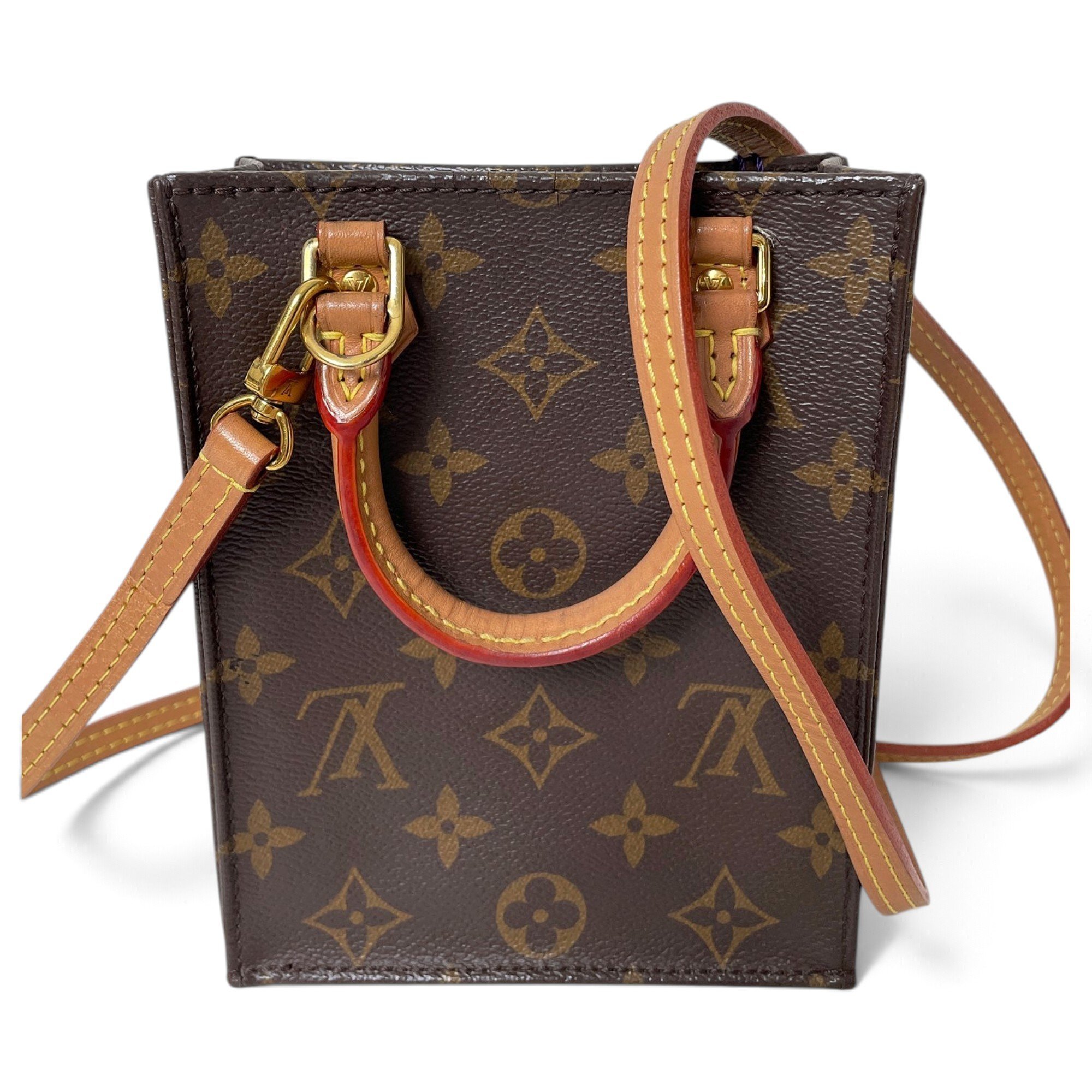 Plat leather crossbody bag