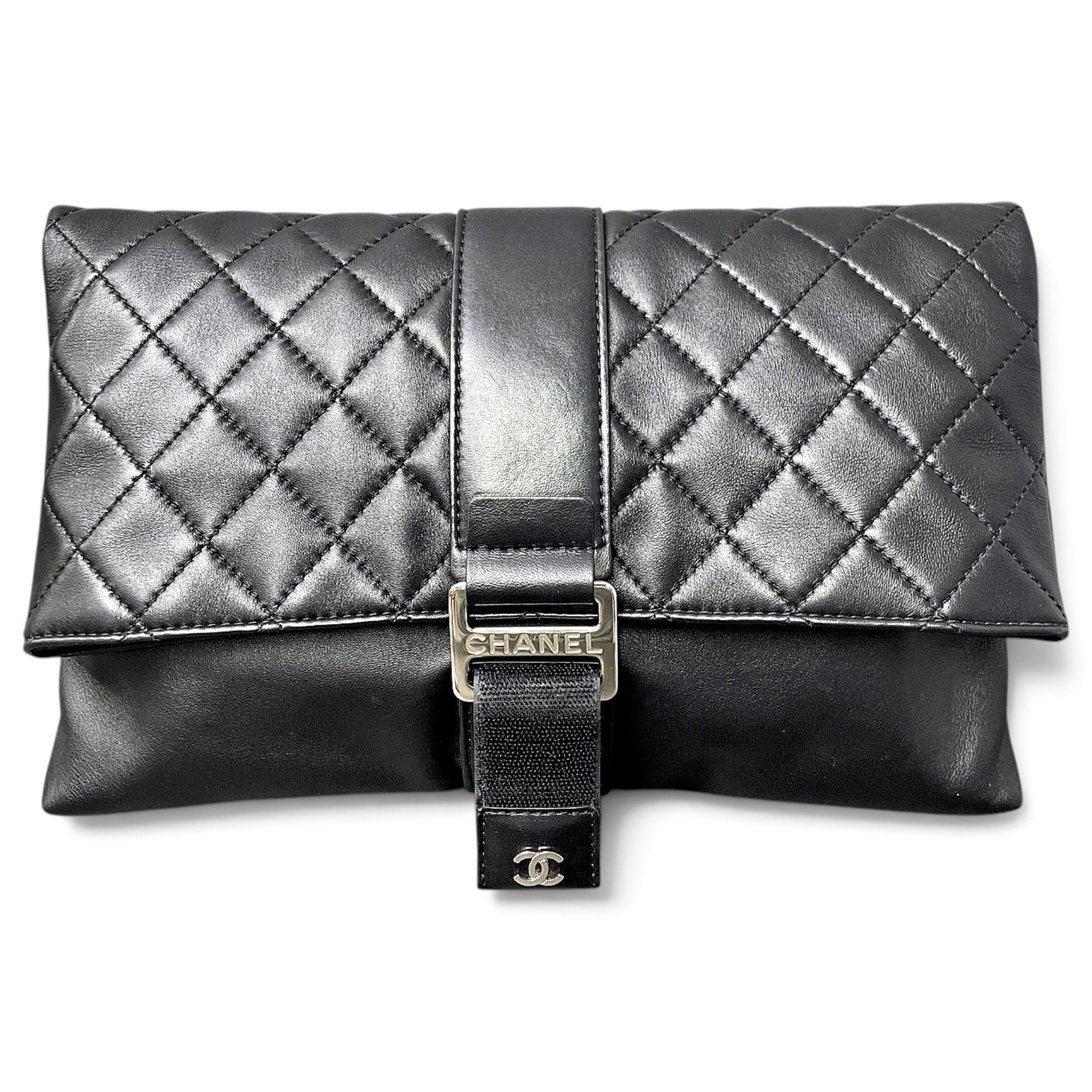 Leather clutch bag
