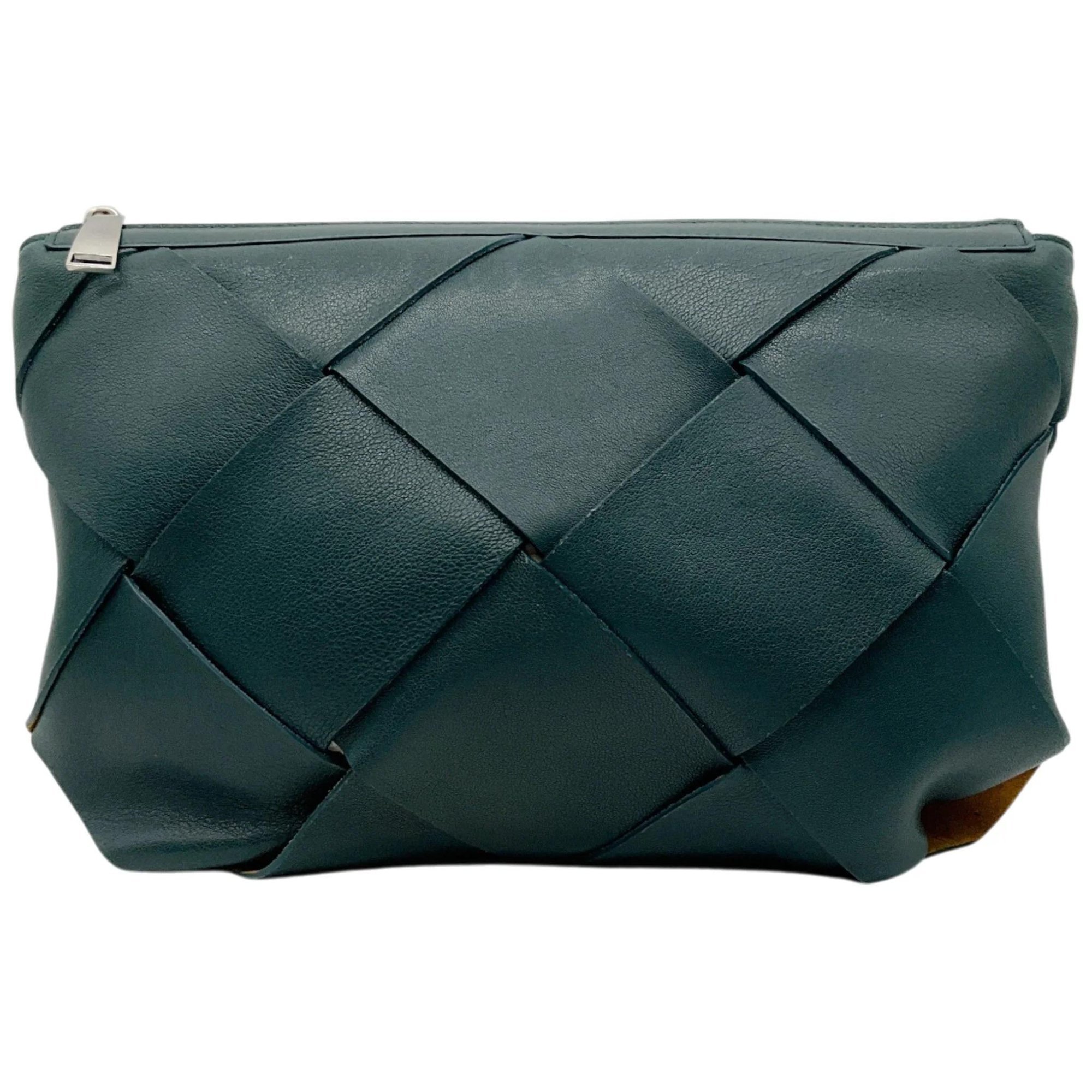 Leather clutch bag
