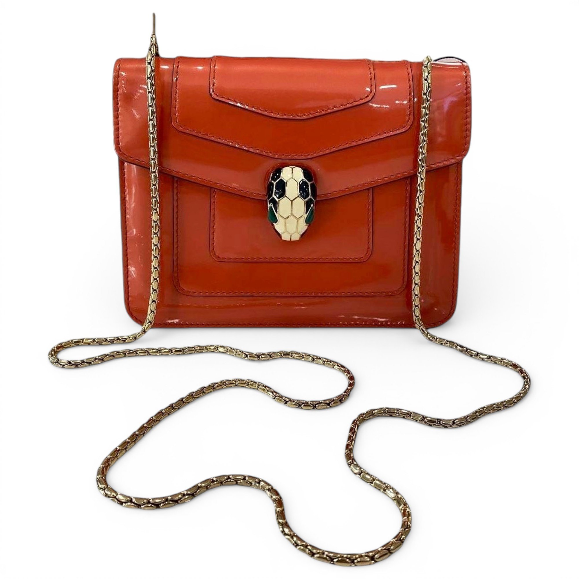 Serpenti leather handbag