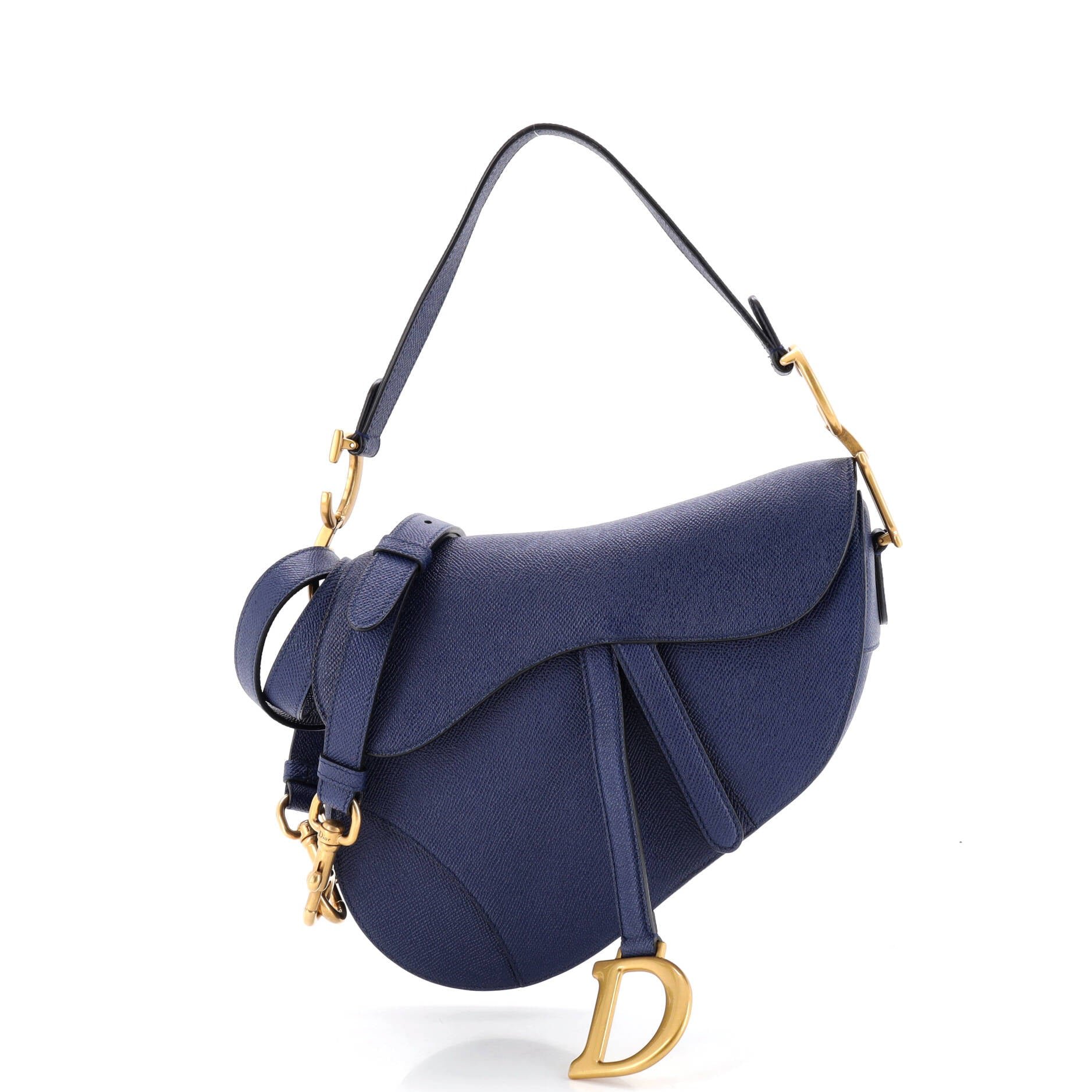 Saddle Handbag with Strap Leather Medium