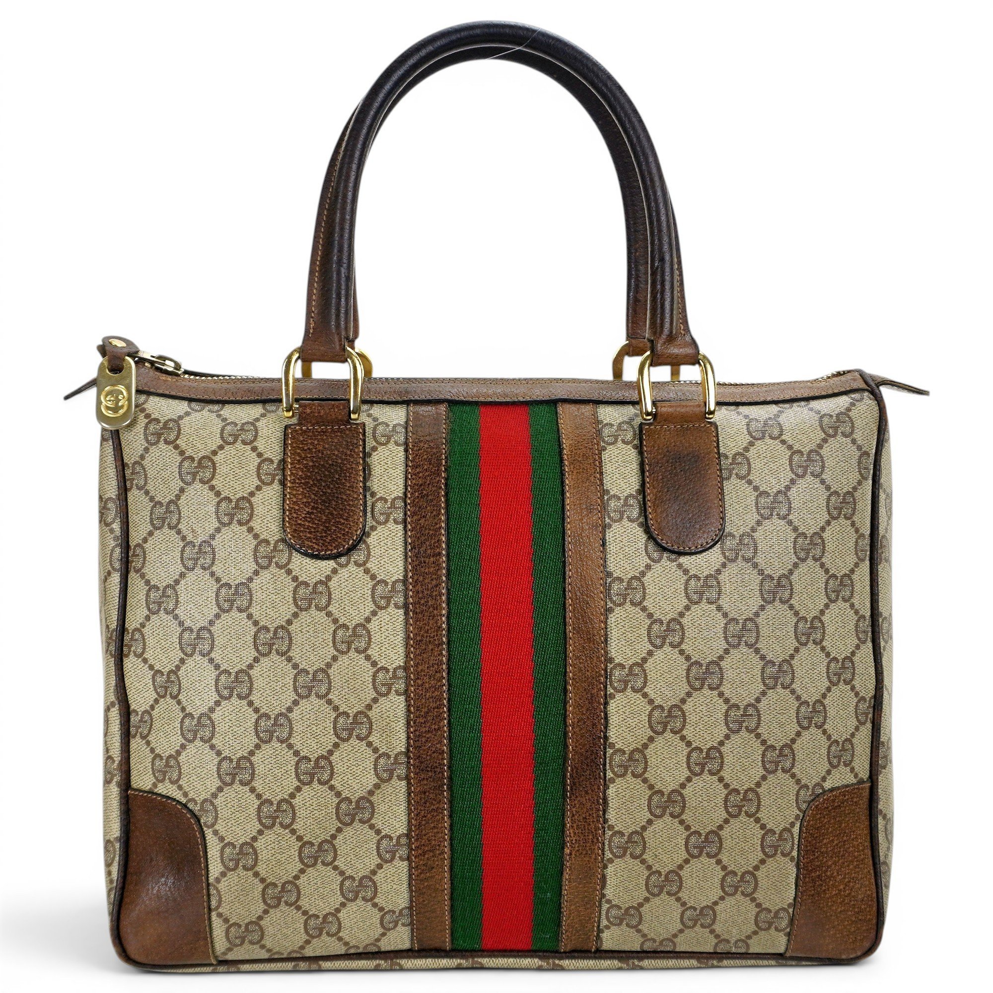 Ophidia Boston leather tote