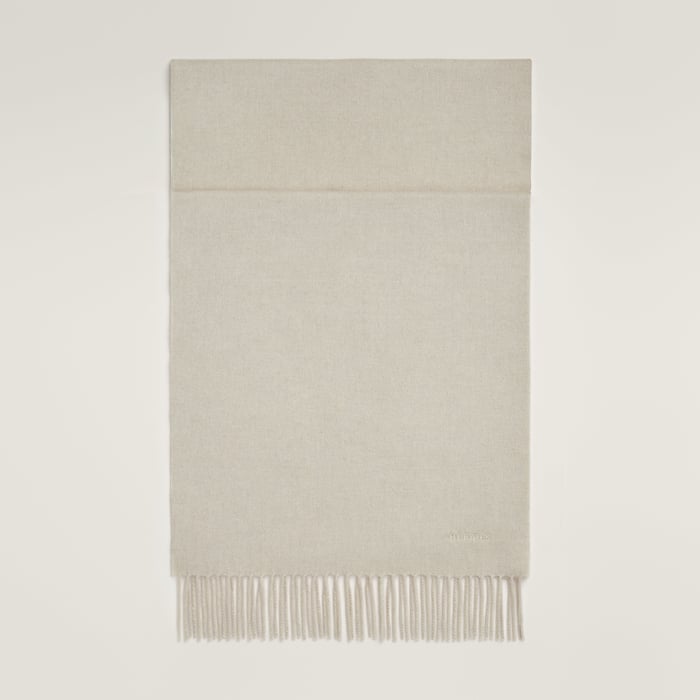 Écru Chiné Unie Brodee Muffler