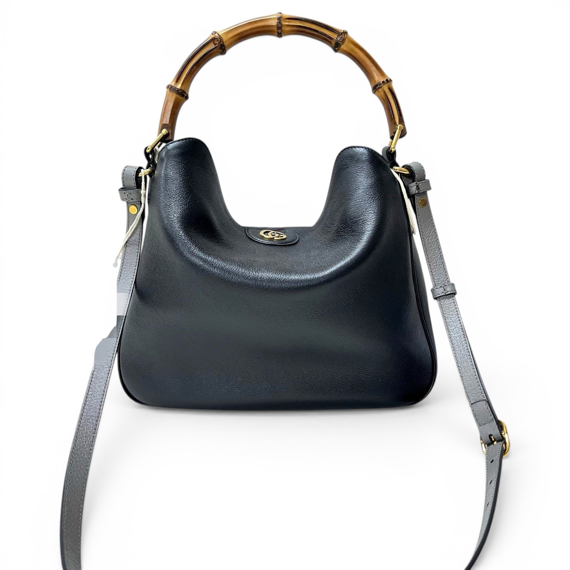 Bamboo Convertible Satchel leather handbag