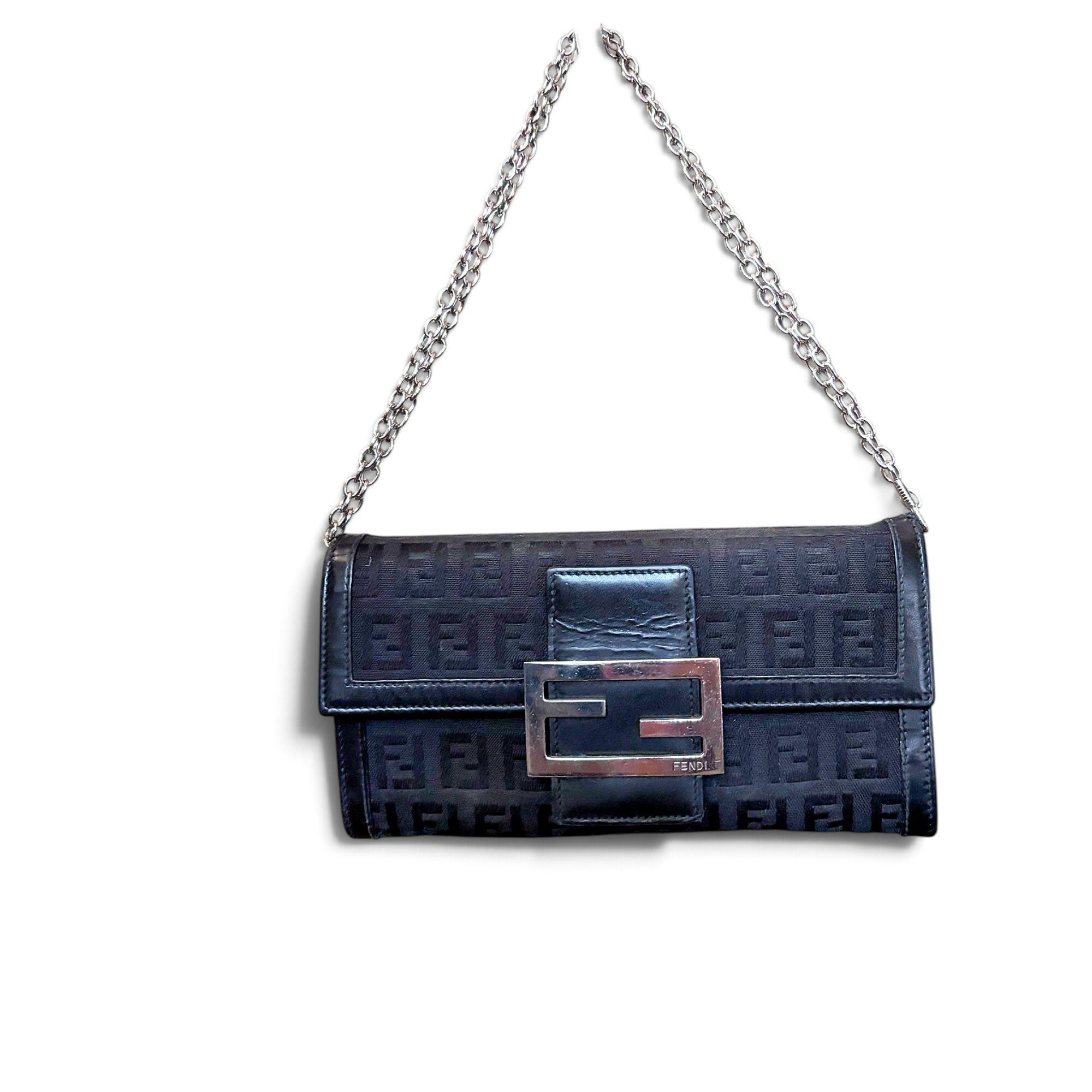 Leather clutch bag