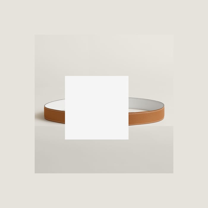 H Striee Belt Buckle & Reversible Leather Strap 32 MM