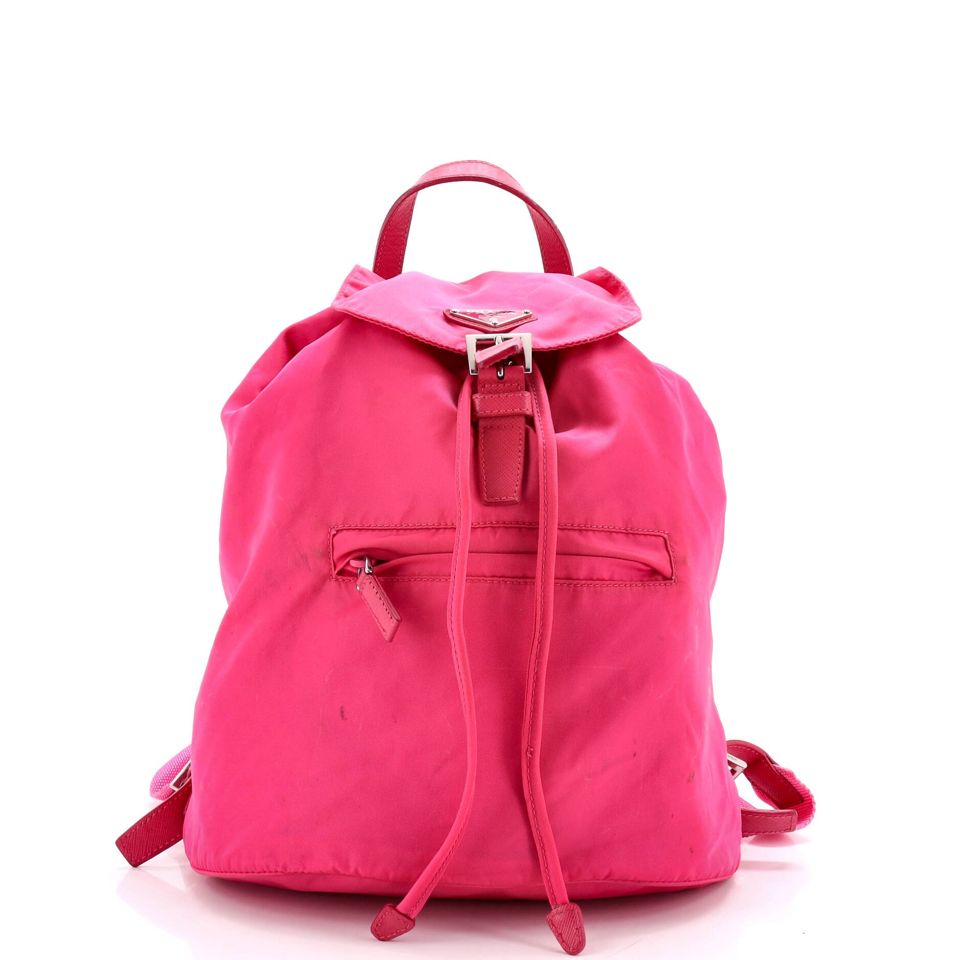 Prada Front Zip Drawstring Backpack Tessuto Large
