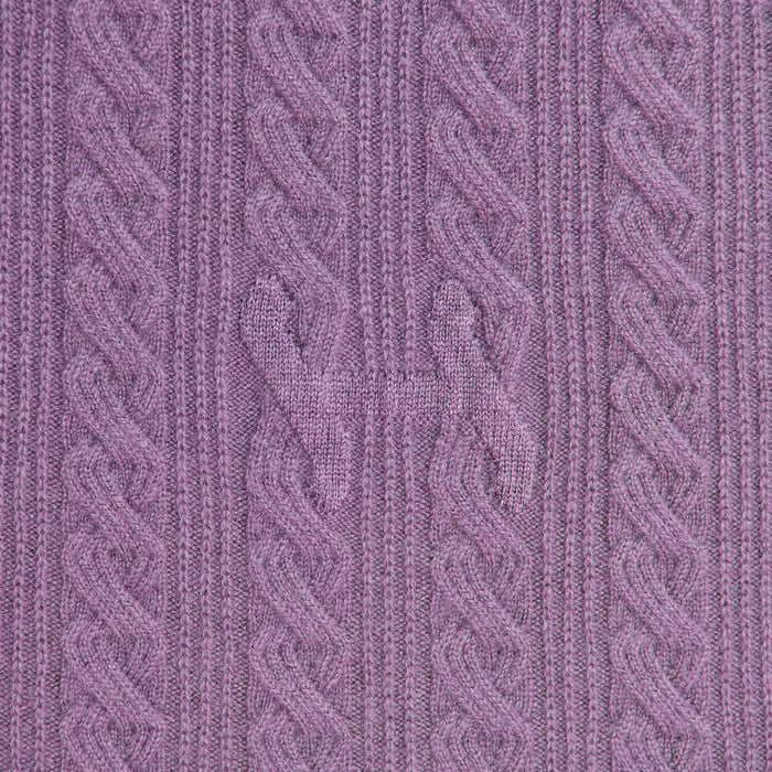Bruyère Cashmere "Torsades Et H Fantome" Crewneck Sweater