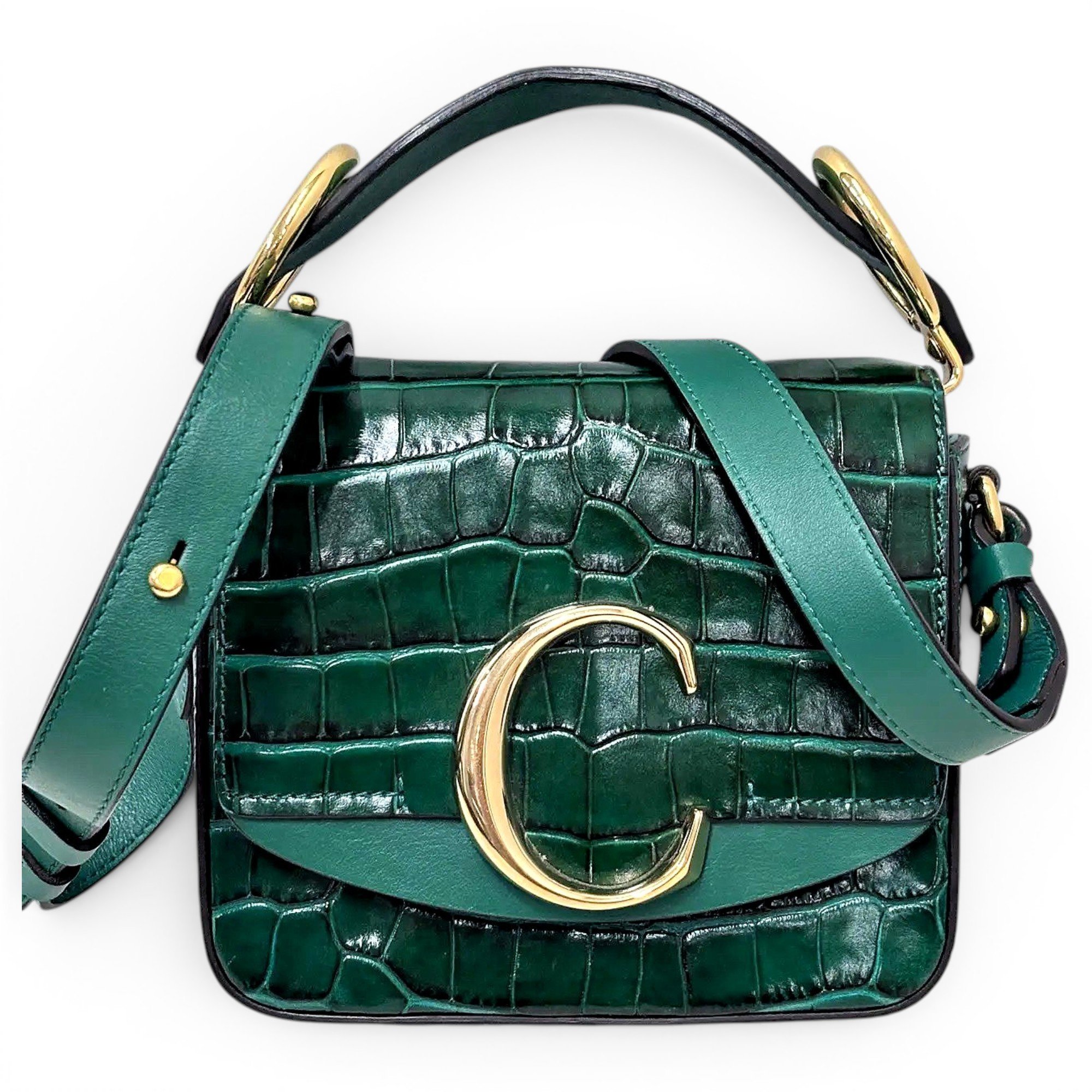 C leather crossbody bag