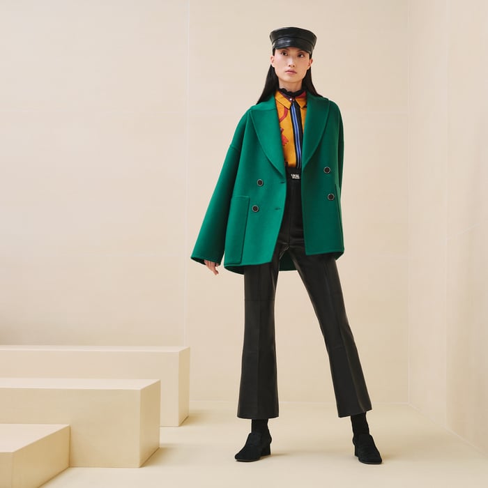 Vert Acanthe Cashmere Pea Coat