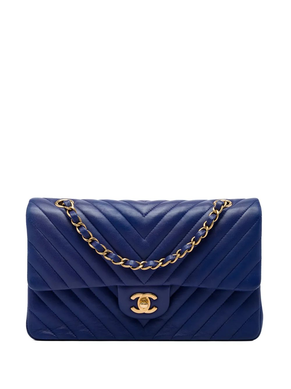 2015-2016 Medium Classic Chevron Lambskin Double Flap shoulder bag