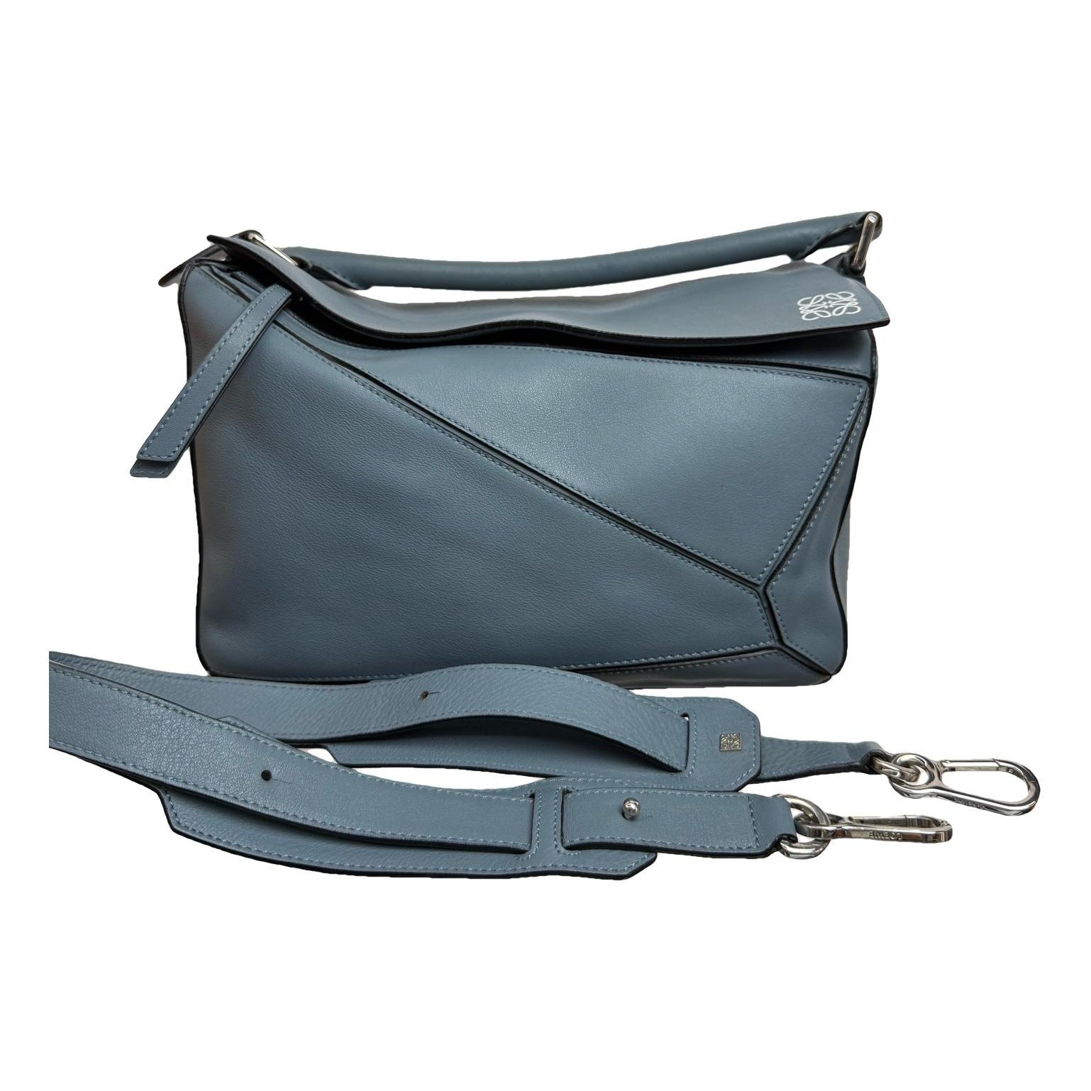 Puzzle leather handbag