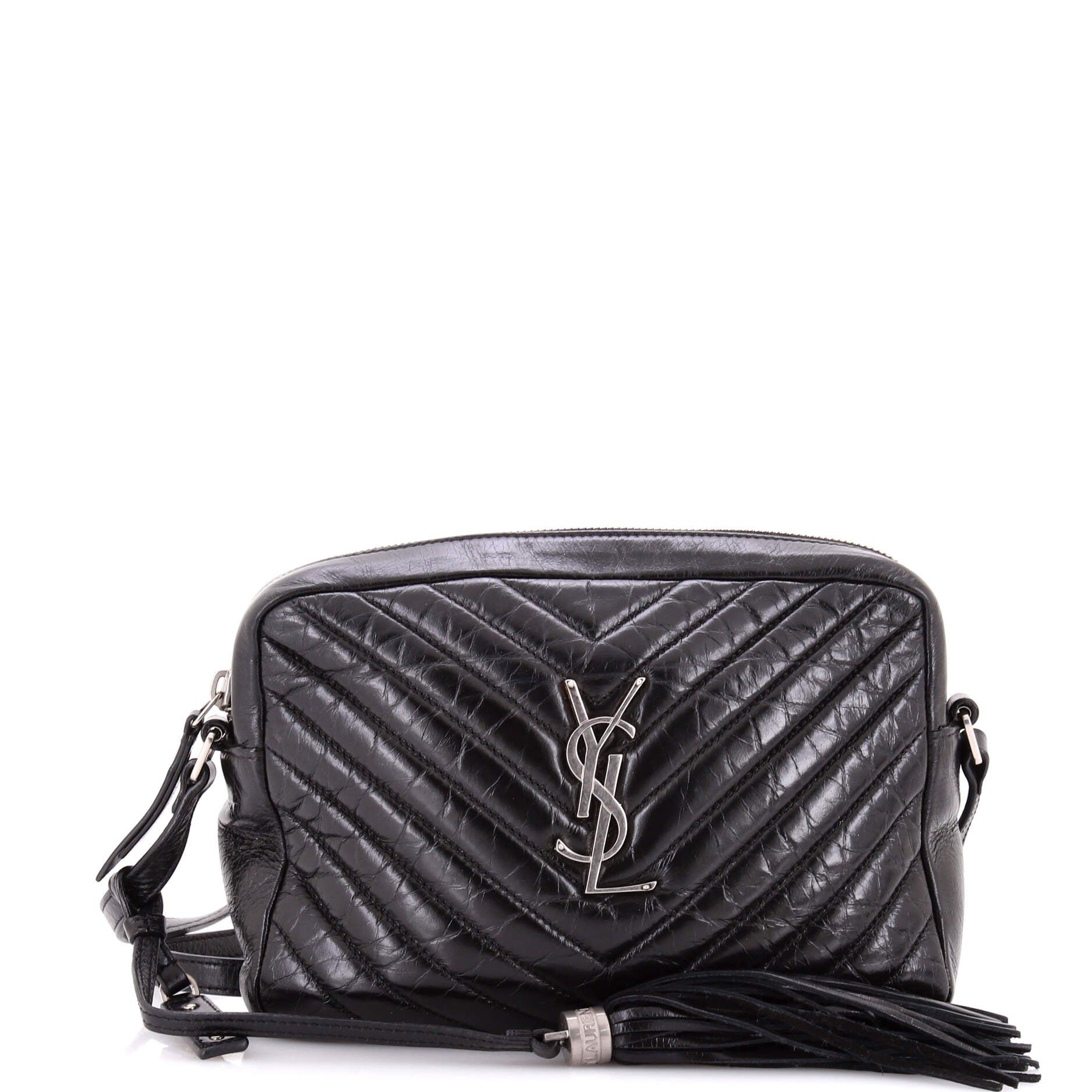 Lou Camera Bag Matelasse Chevron Leather Small