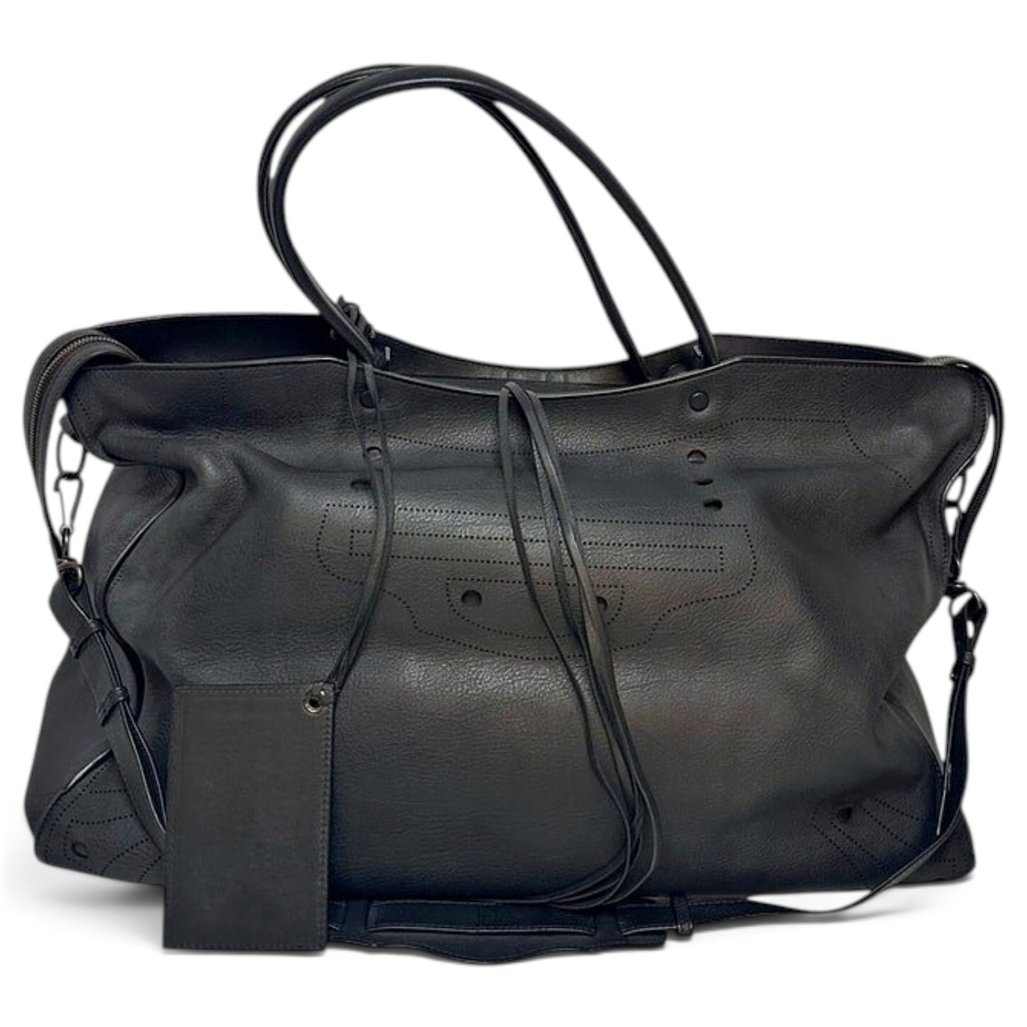 Balenciaga Blackout leather satchel