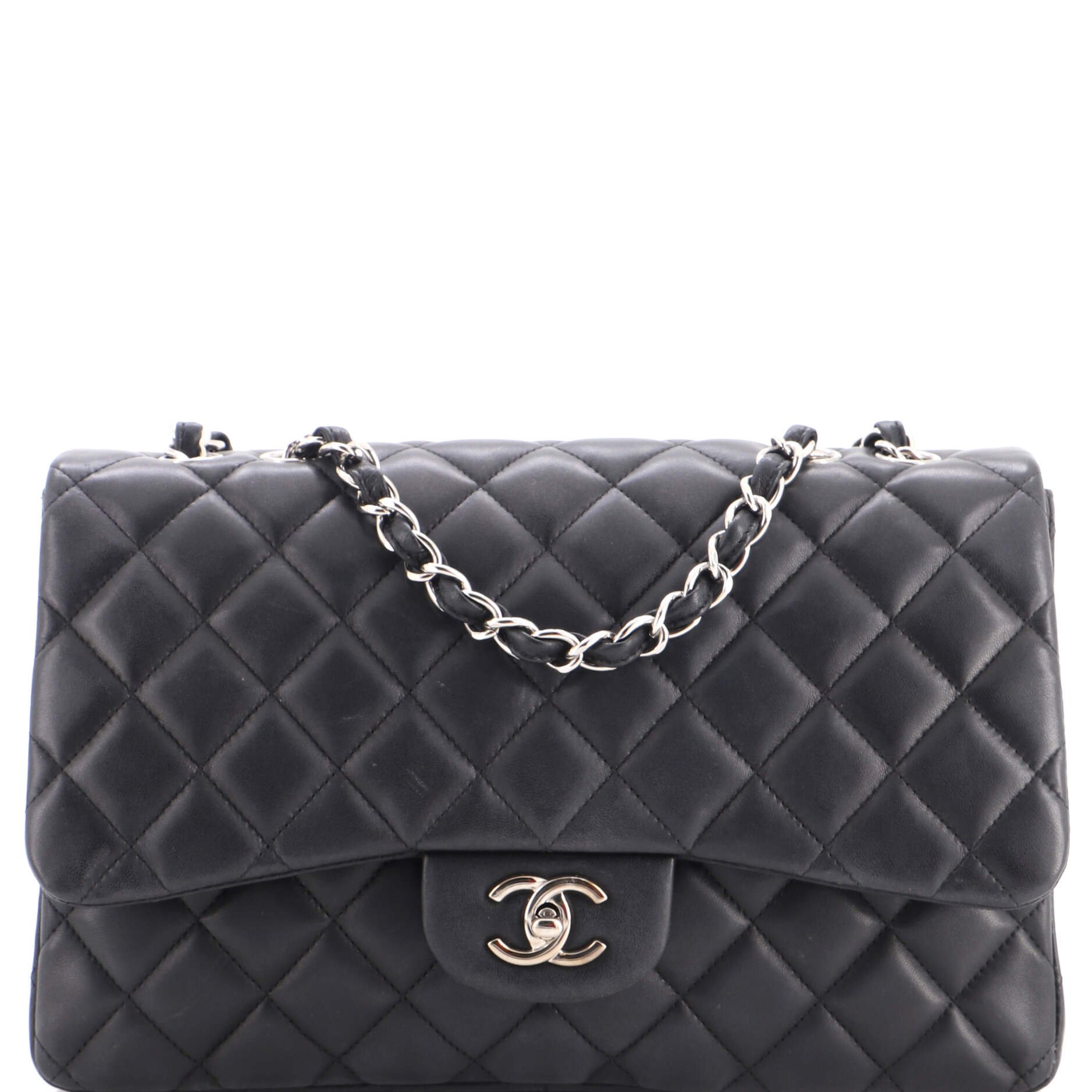 Classic Single Flap Bag Quilted Lambskin Jumbo