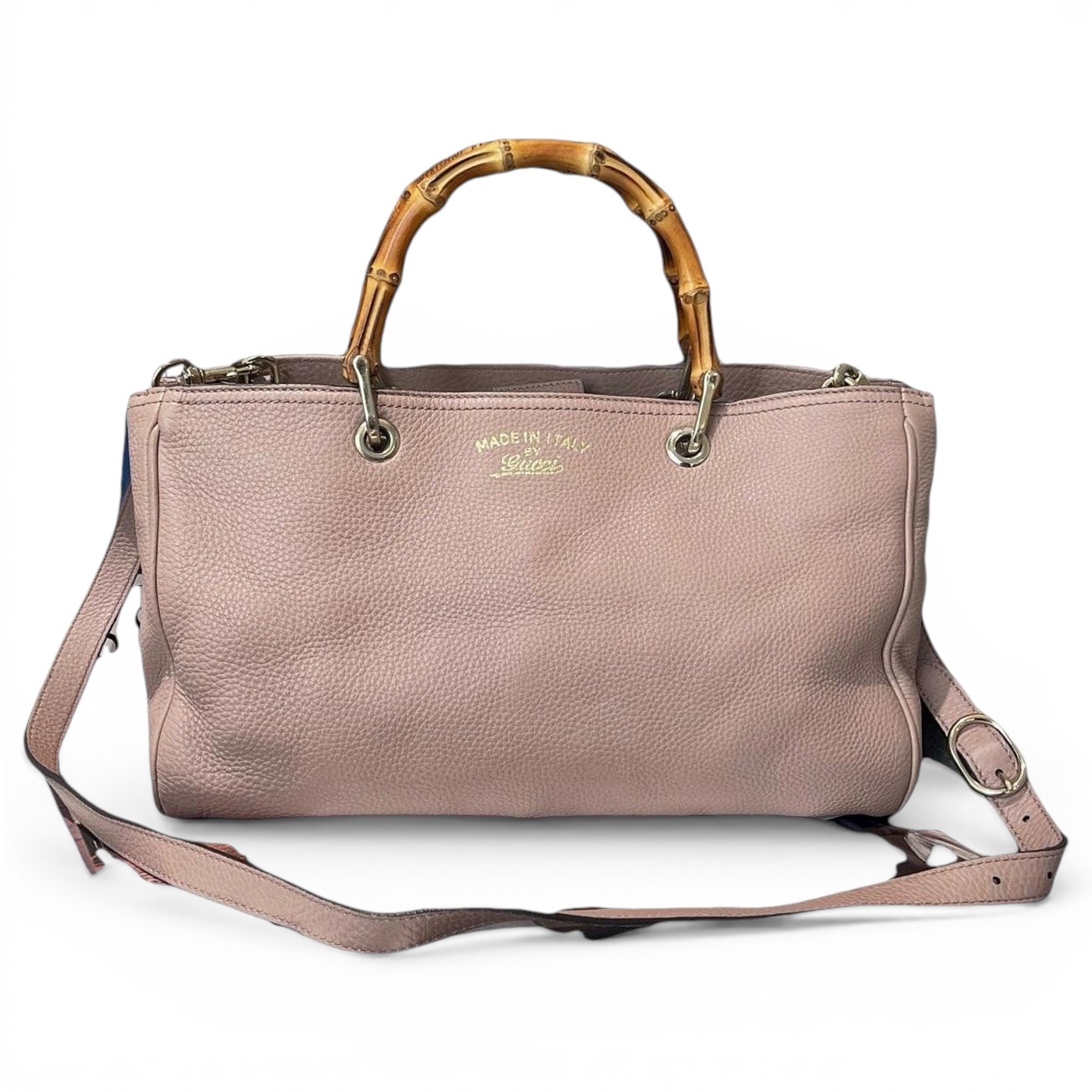 Bamboo Shopper leather handbag