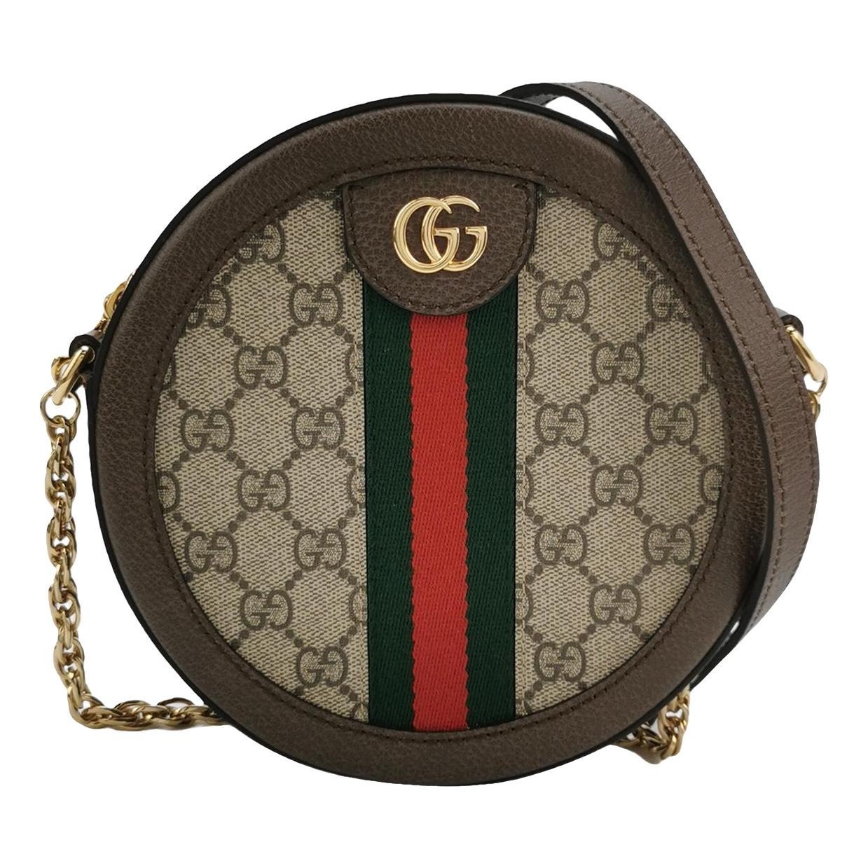Ophidia Round leather crossbody bag