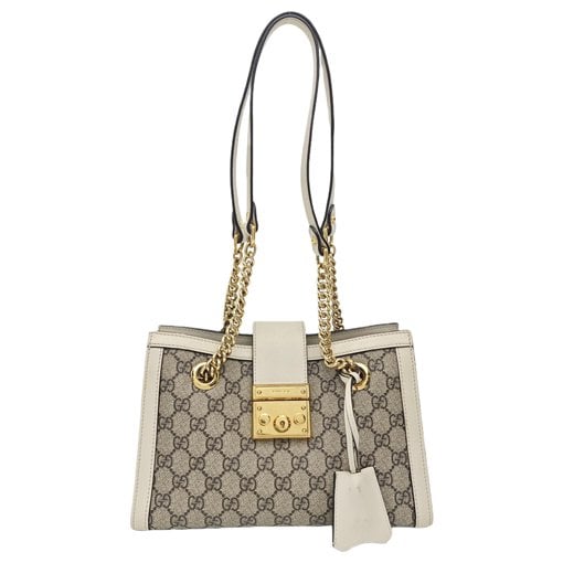 Padlock leather handbag