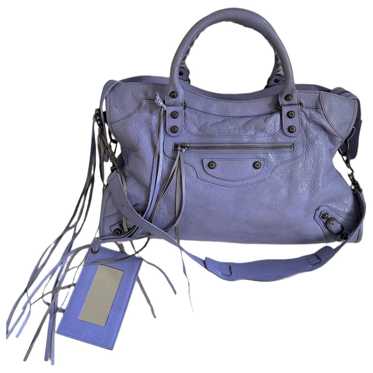 City leather handbag