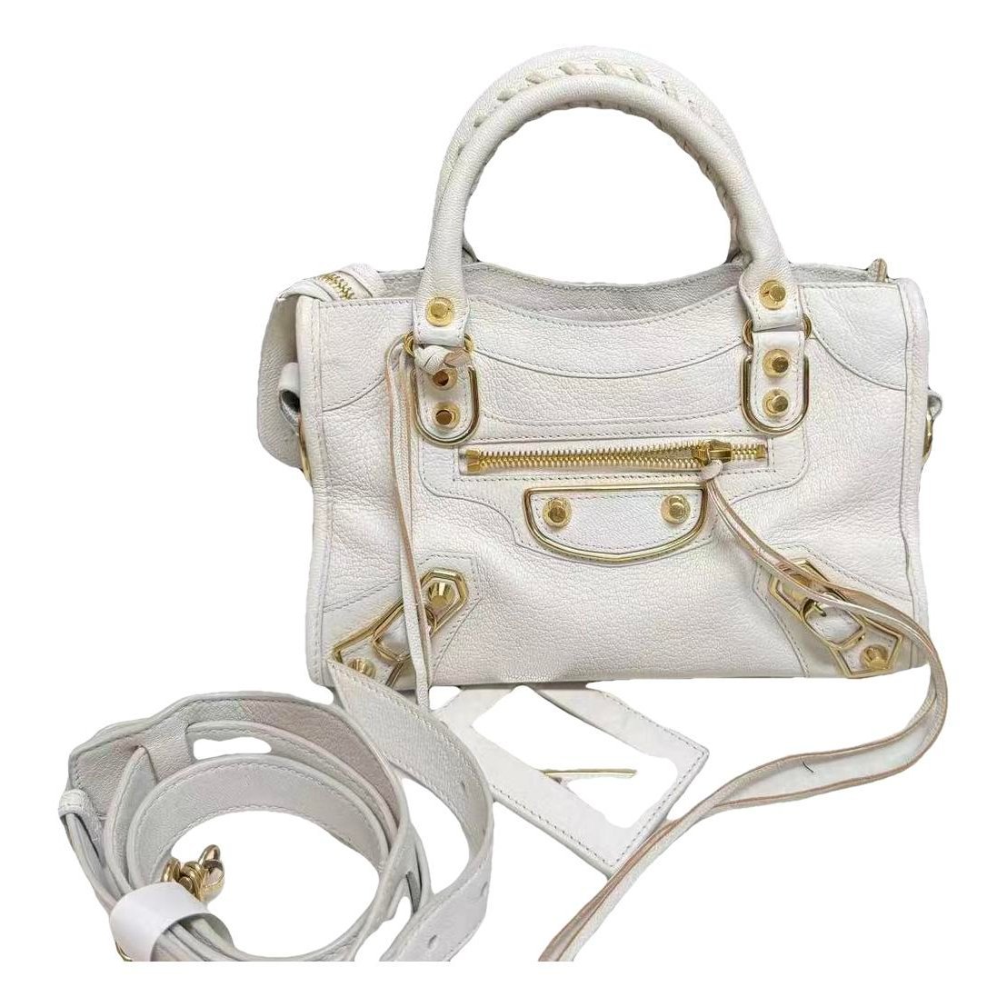City leather handbag