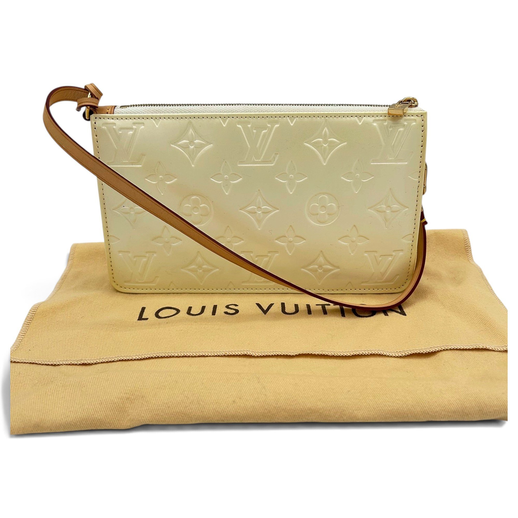 Patent leather clutch bag