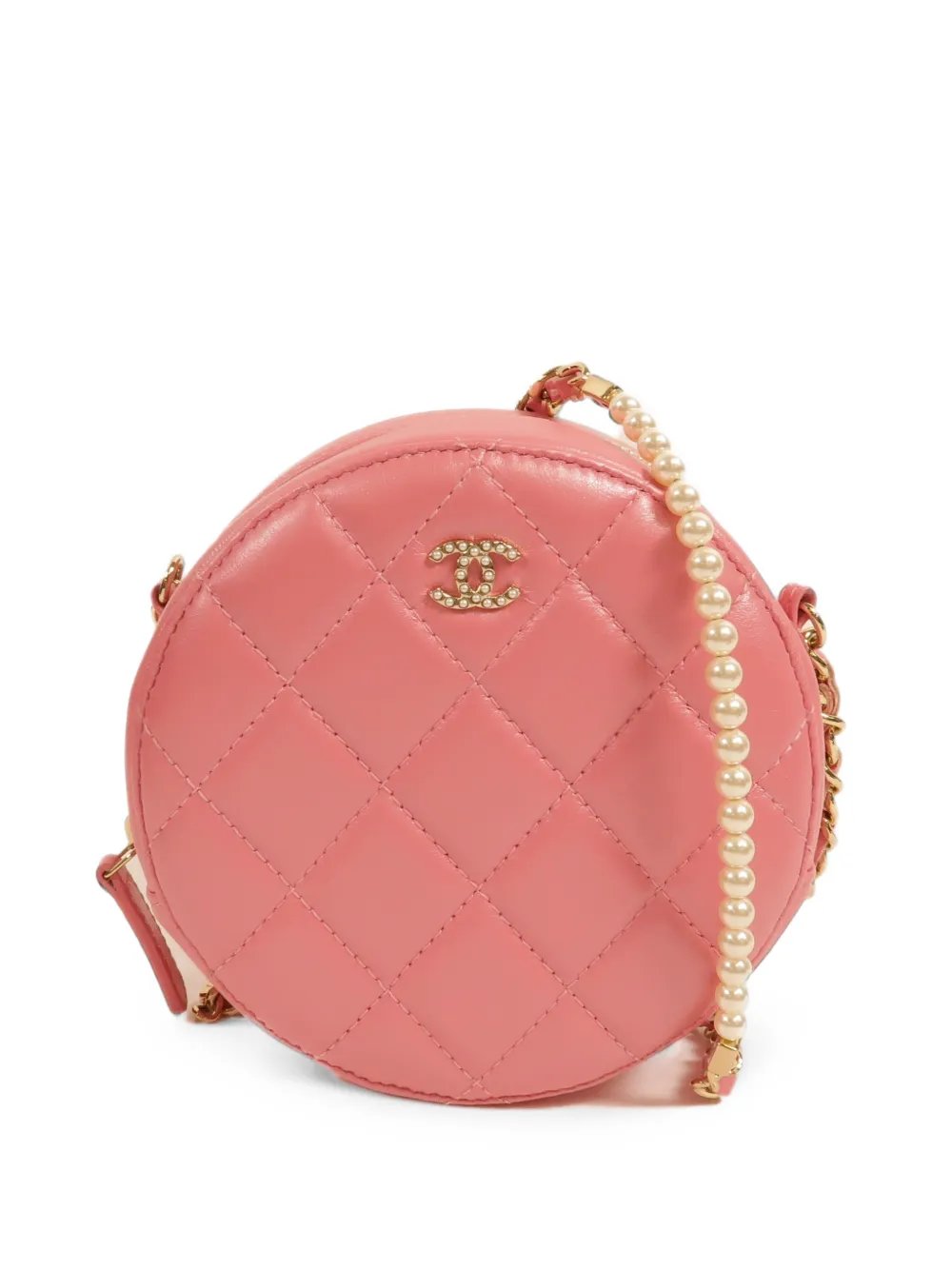 embellished-CC matelassé cross body mini bag