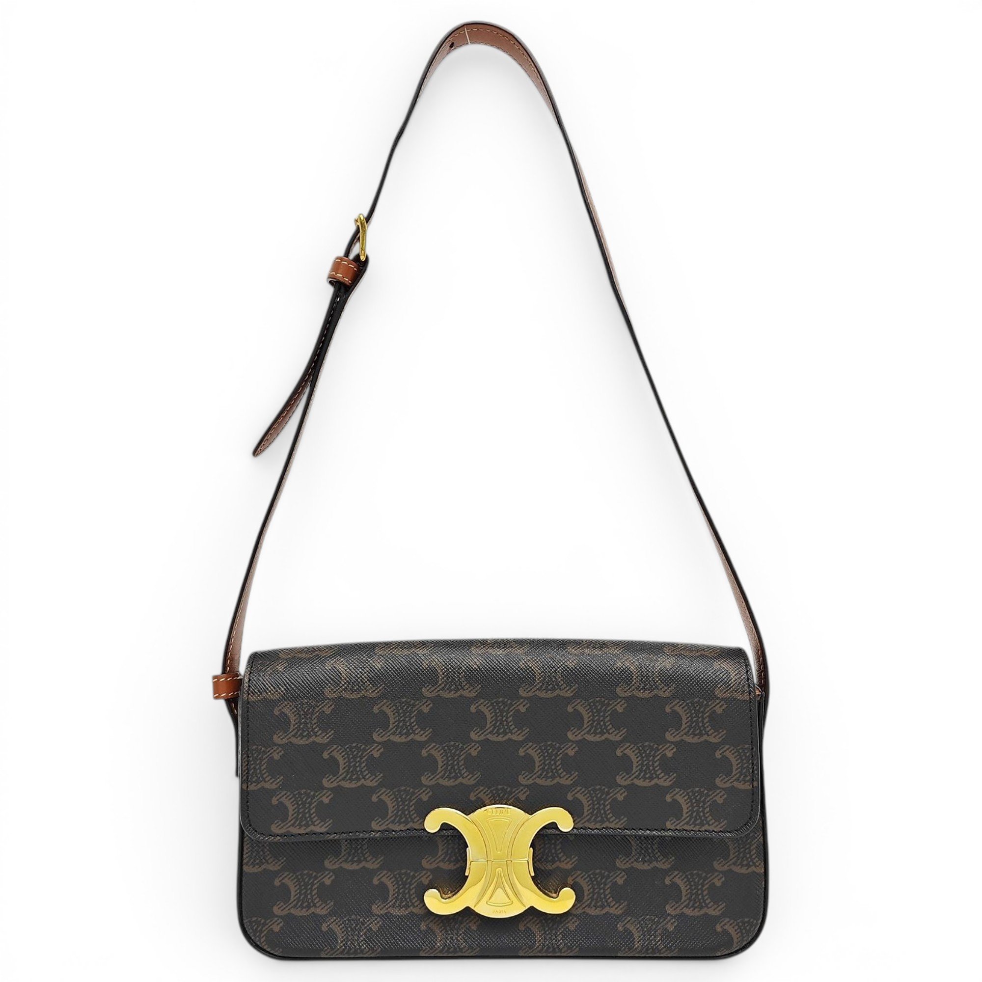 Triomphe Long vinyl handbag