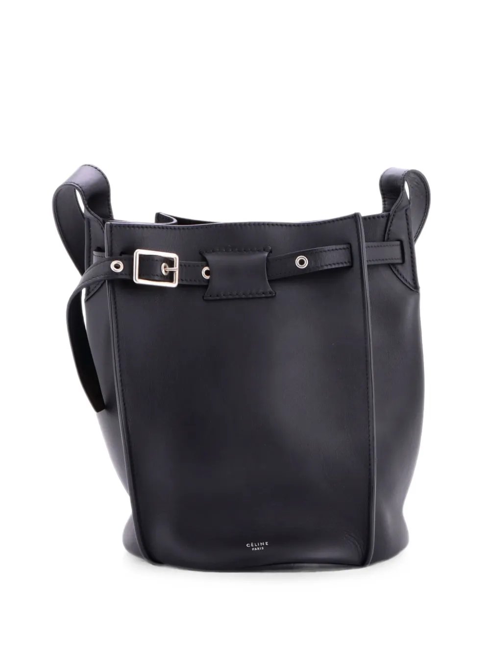 Long Strap Big Bag Leather bucket bag