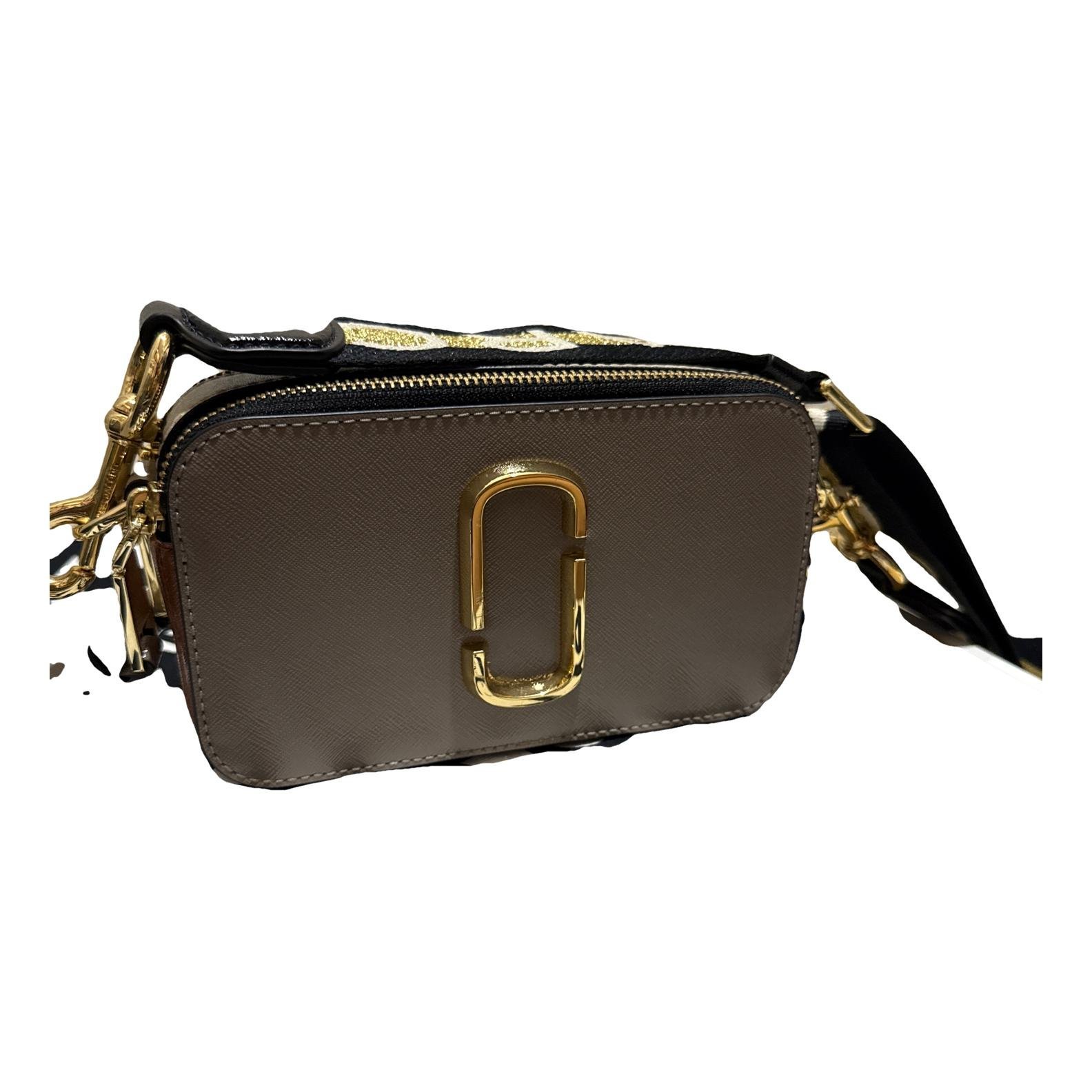 Snapshot leather clutch bag