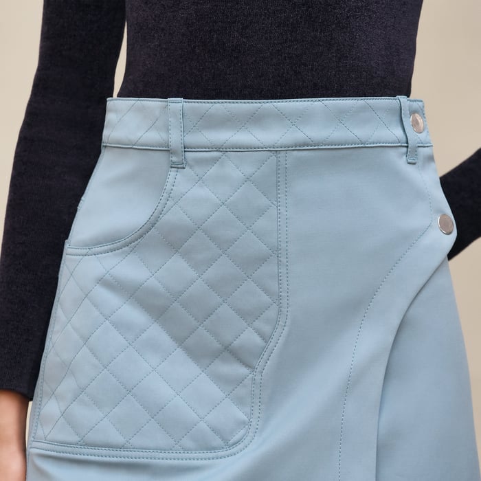 Bleu Adriatique Wrap Miniskirt