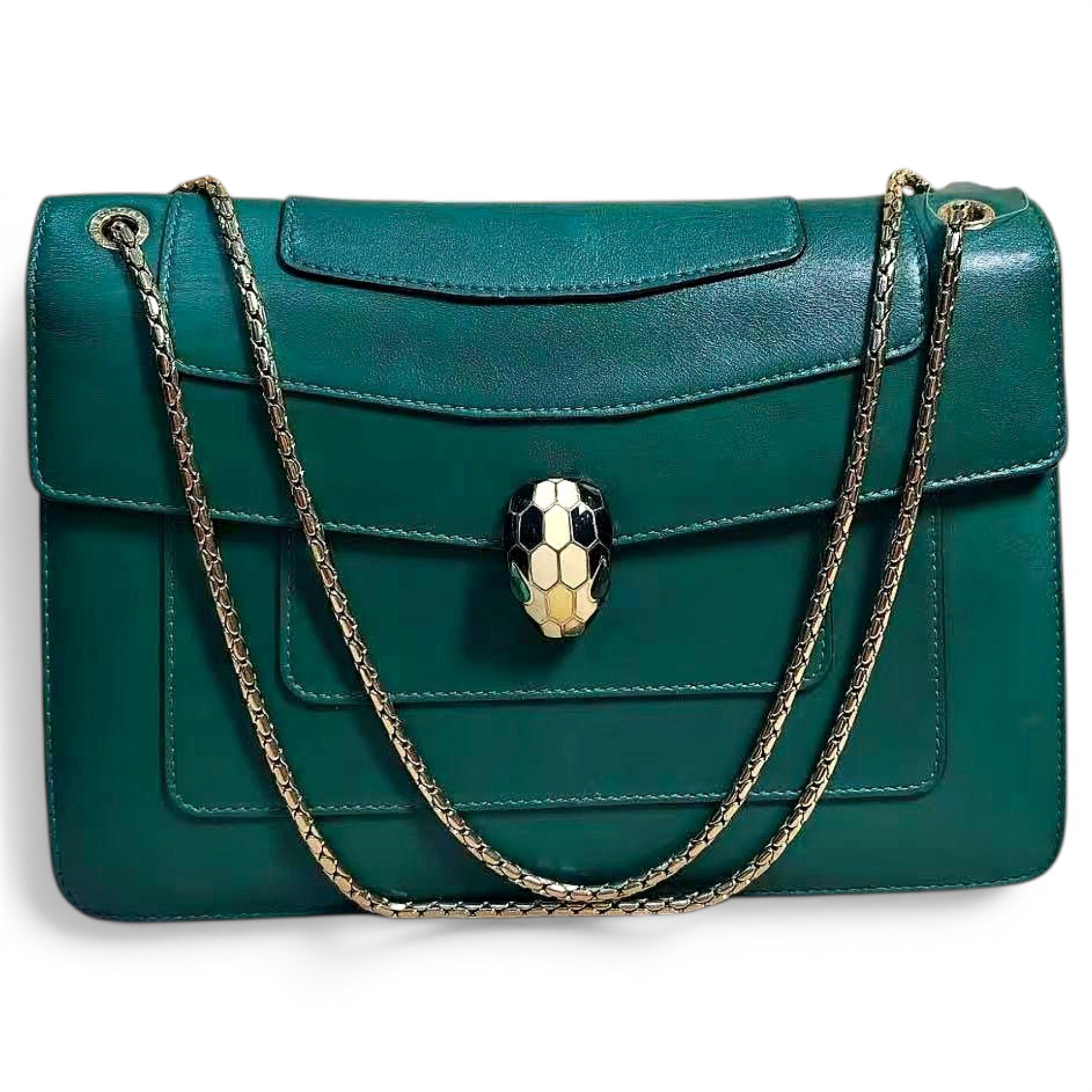 Serpenti leather handbag